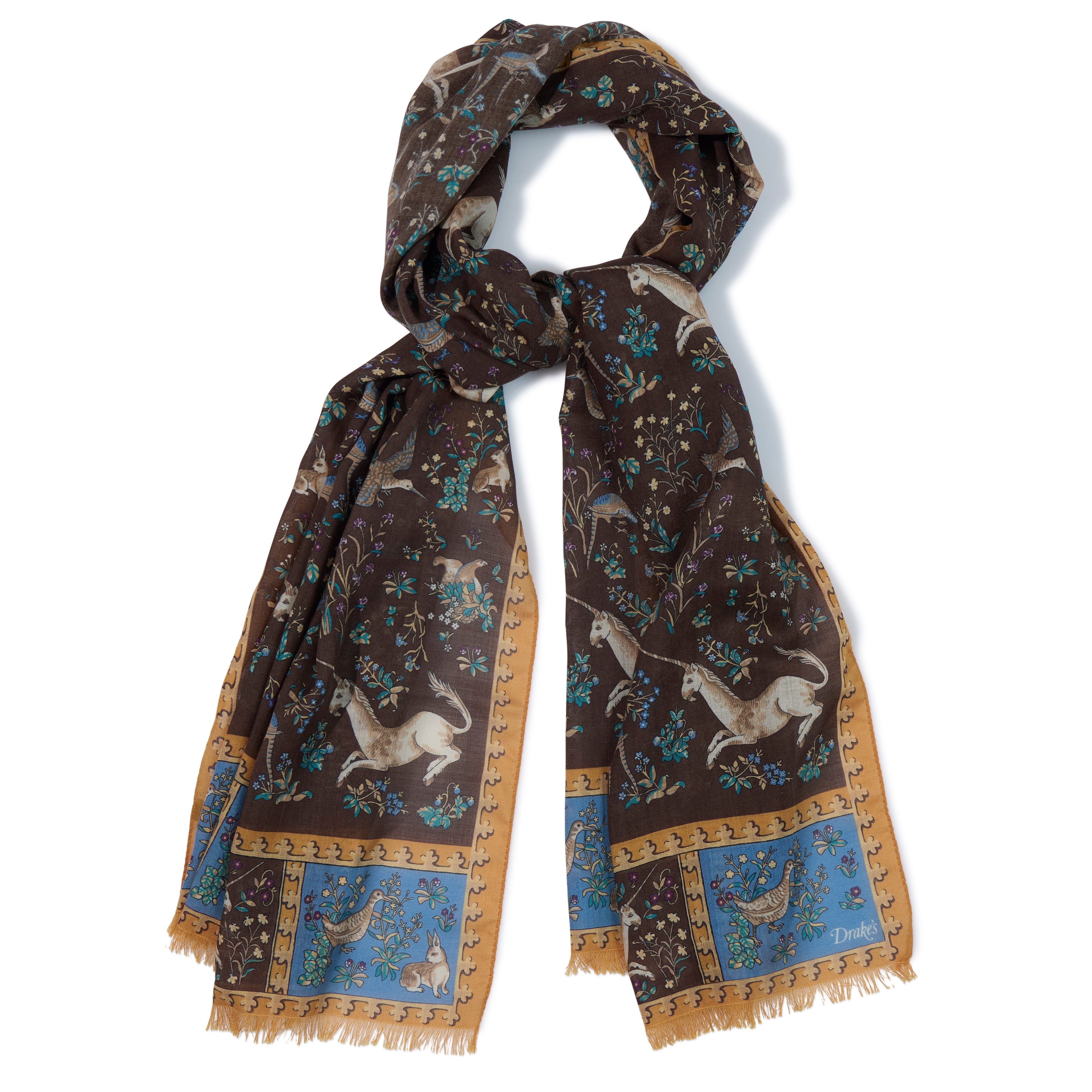 小物 ANATOMICA by DRAKE'S SCARF UNICORN DRAKE'S SQUARE SCARF UNICORN BURGUNDY – ANATOMICA NAGOYA