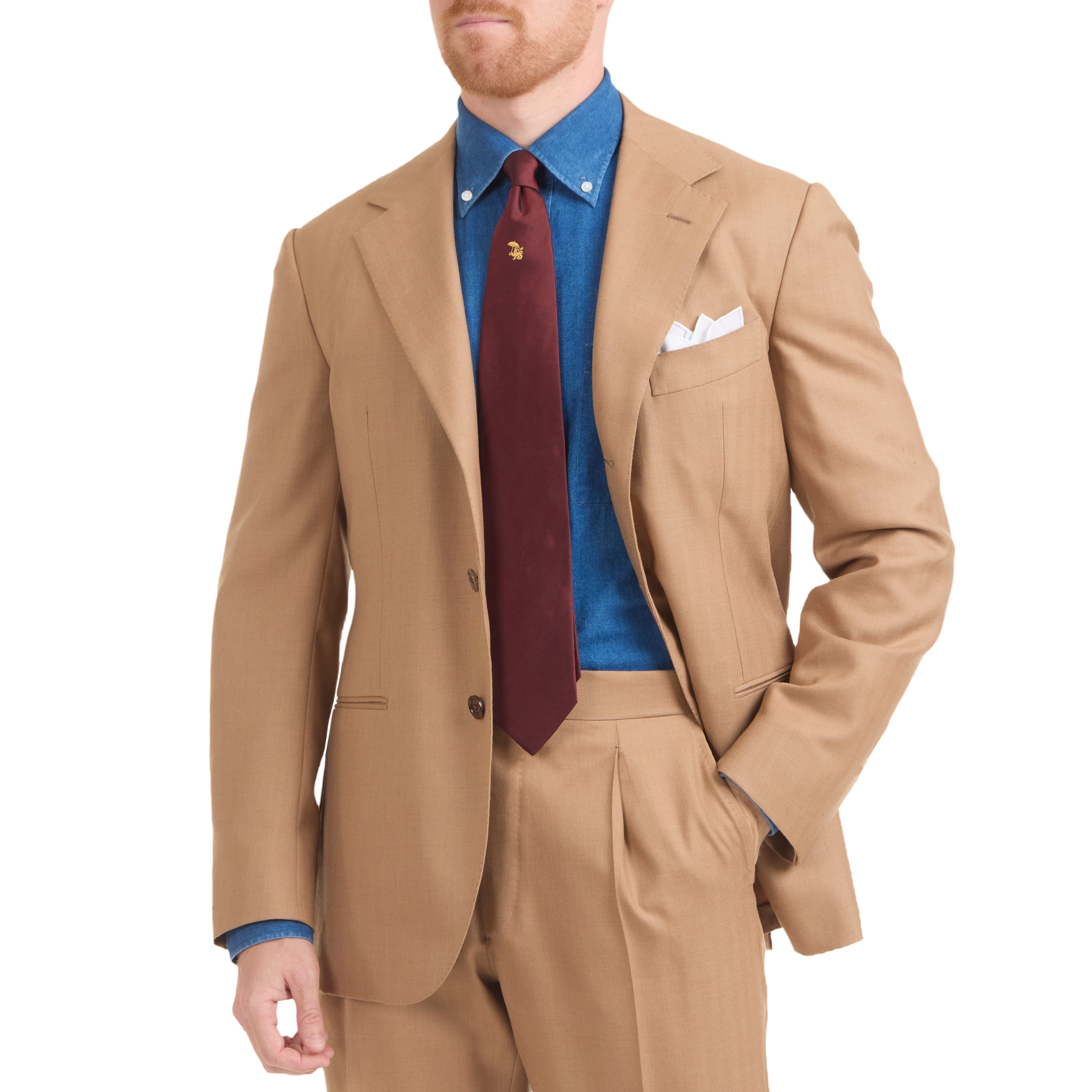 15th Anniversary Camel Hair Herringbone Model 103 Suit - The Armoury