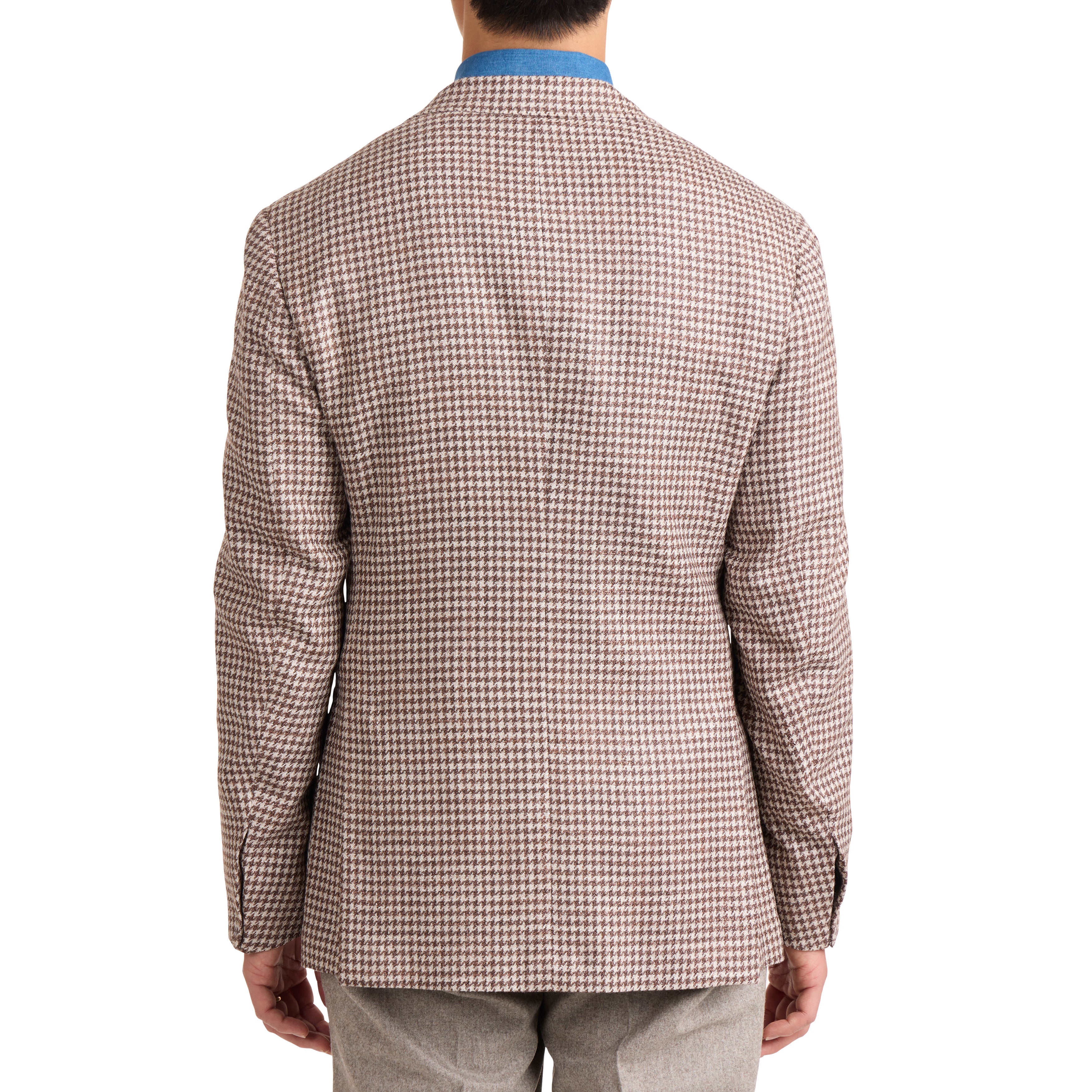 Wool/Silk Houndstooth Model 3 Sport Coat - The Armoury