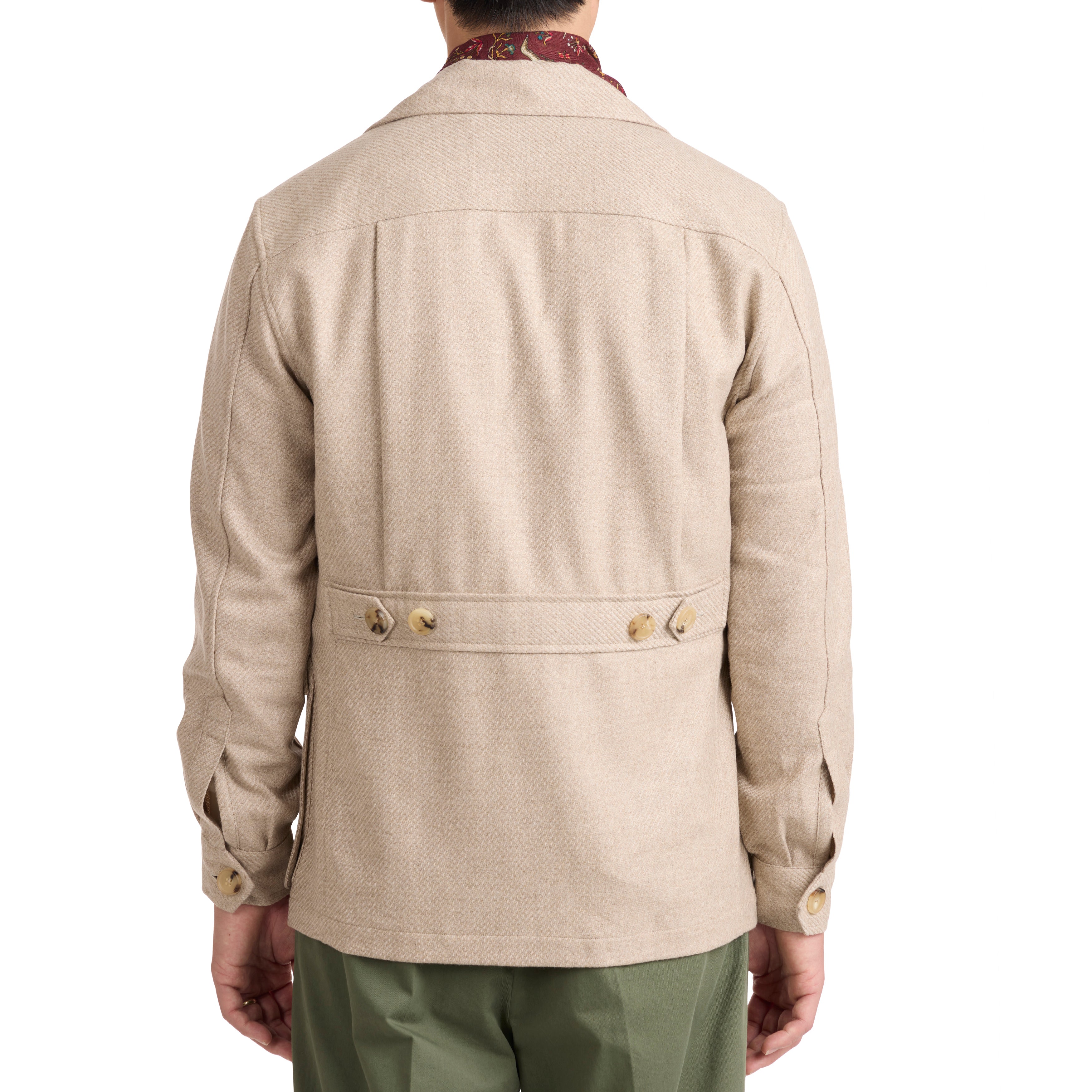 Wool/Cashmere Twill Tweed Safari Jacket 2 - The Armoury