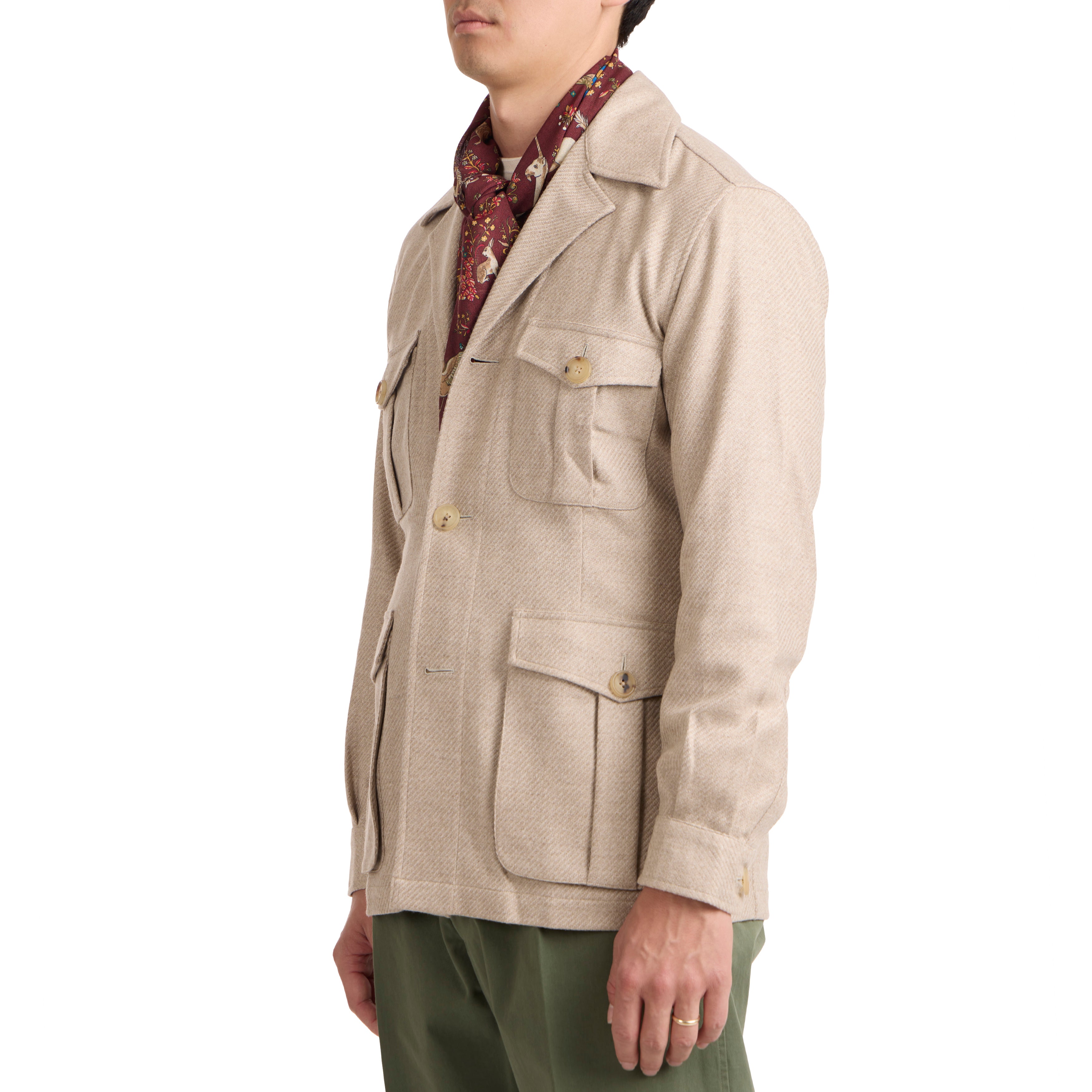 ジャケット・アウター Safari Safari Jacket in Khaki Suede | Shop Ann Mashburn