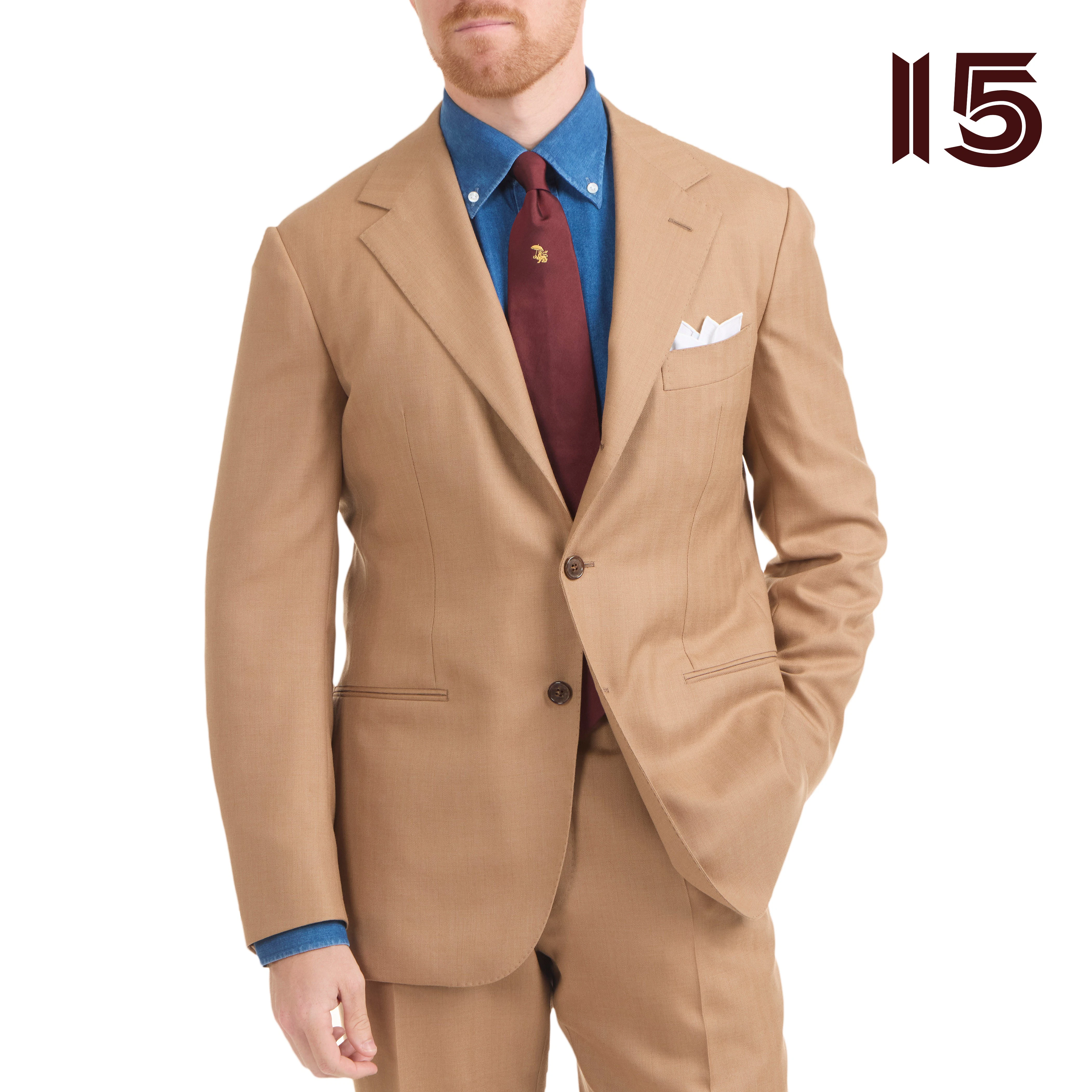 15th Anniversary Camel Hair Herringbone Model 103 Suit - The Armoury