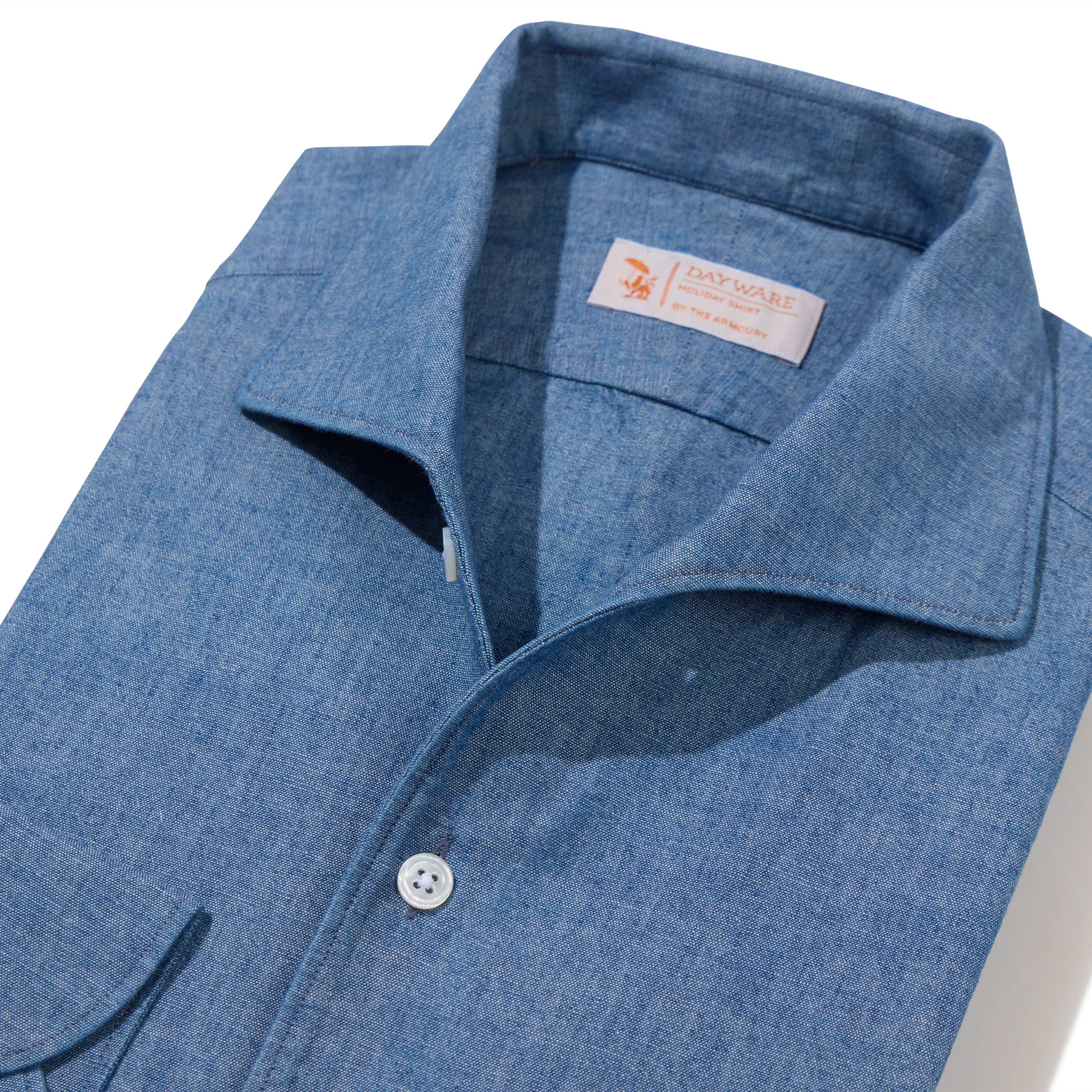 ちゃこ　アリスマッコール　シャツ Japanese Cotton Chambray Long-sleeve Holiday Shirt - The Armoury