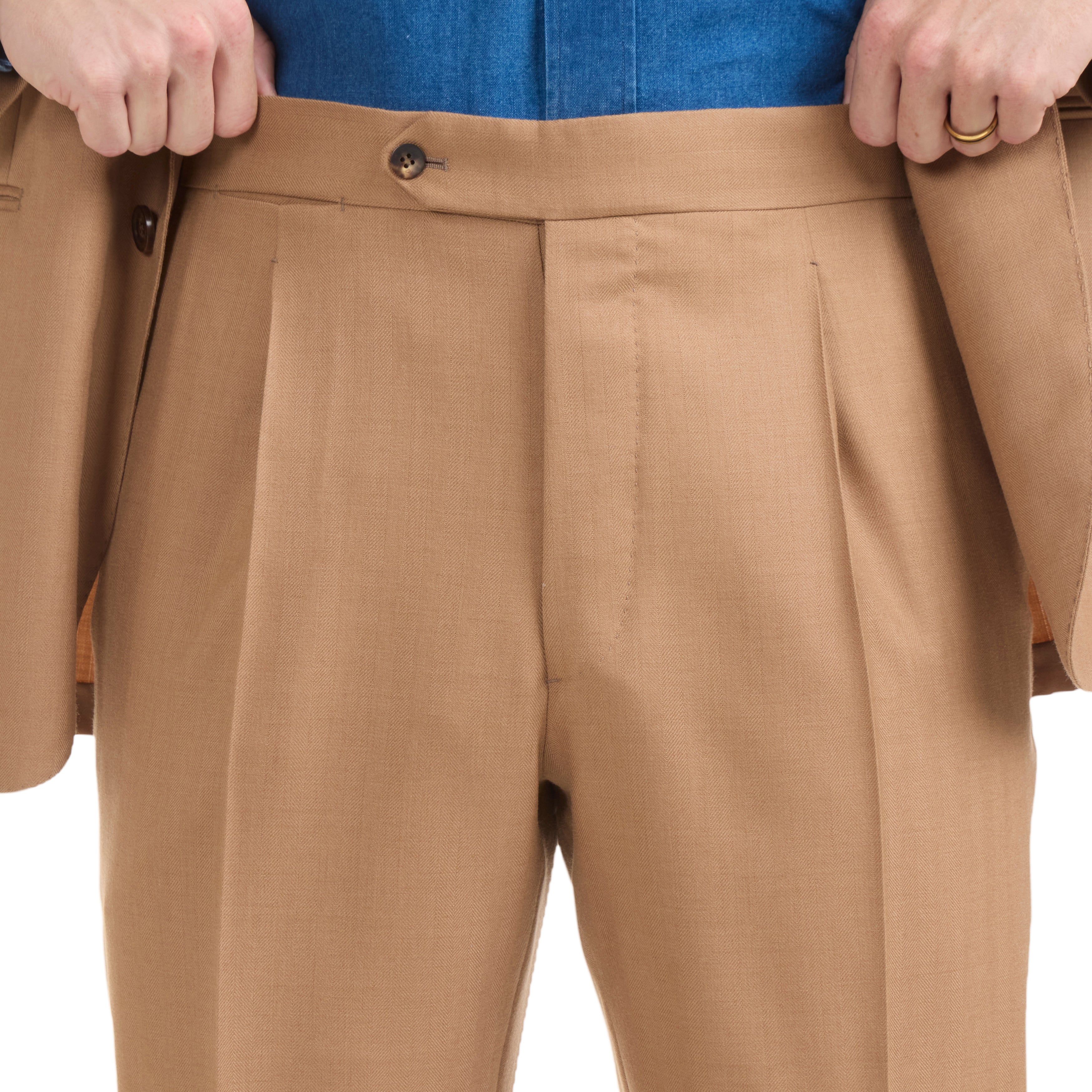15th Anniversary Camel Hair Herringbone Model 103 Suit - The Armoury