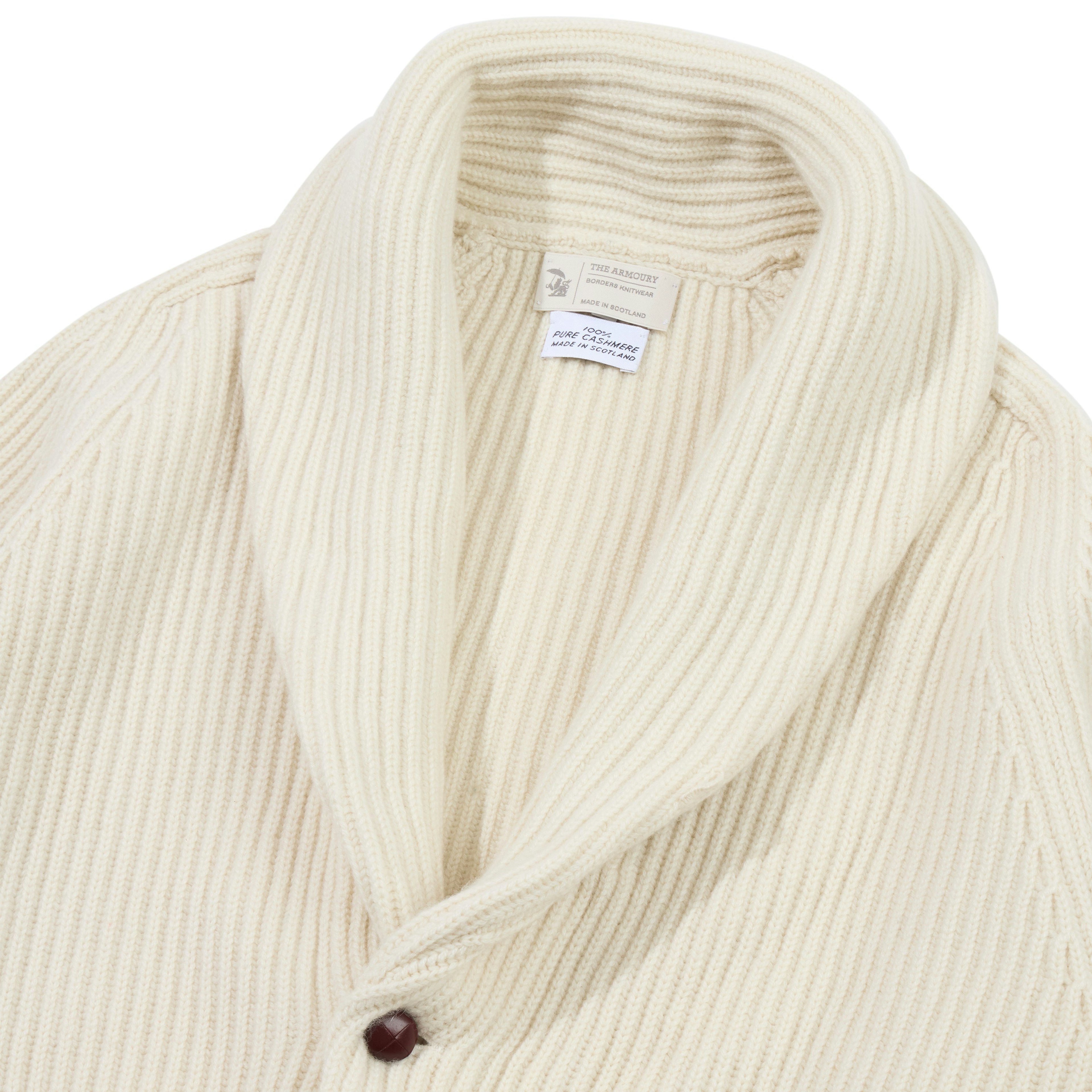 4-ply Cashmere Shawl-collar Cardigan The Armoury