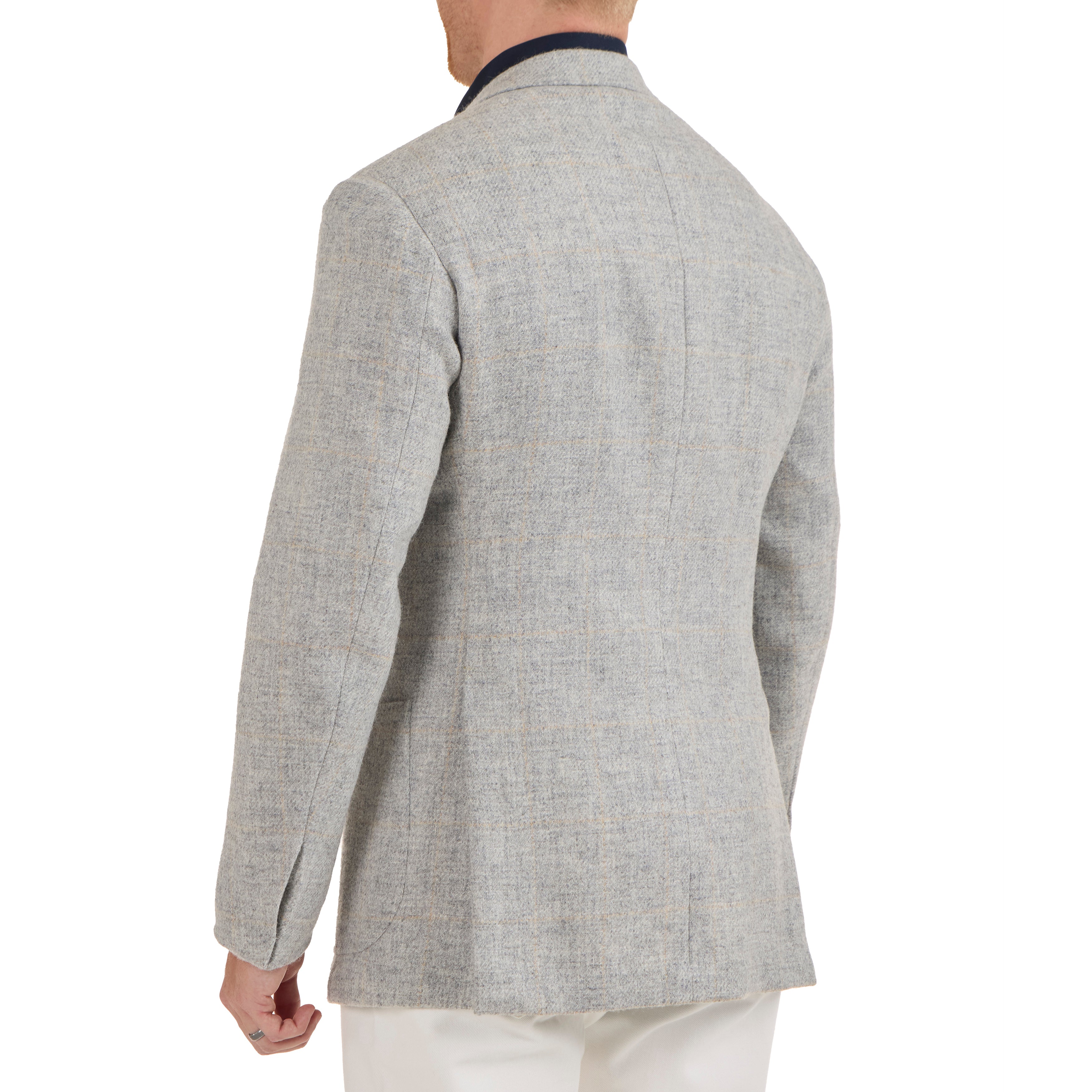 Wool Tweed Windowpane Model 3 Sport Coat - The Armoury