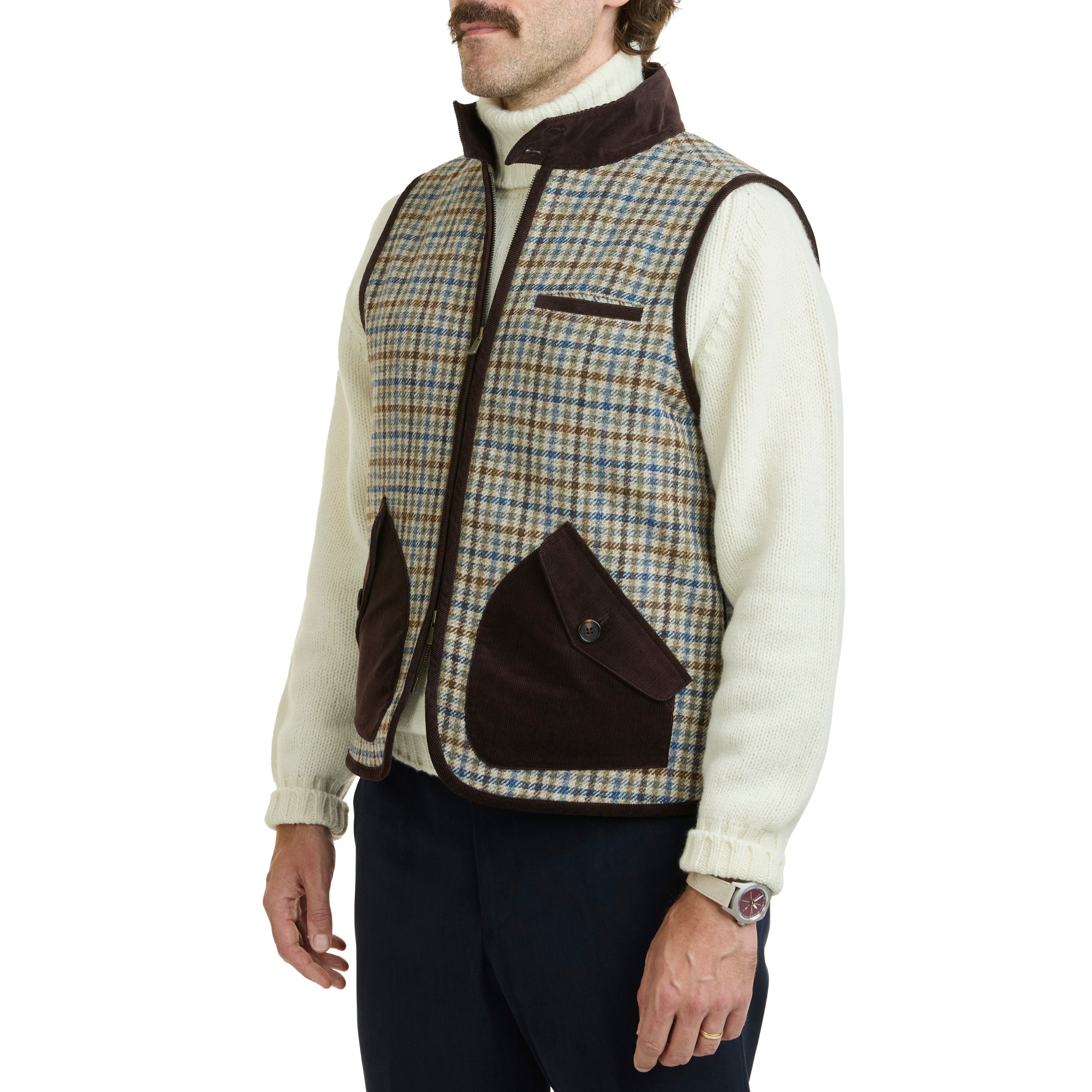 Wool Tweed Check Calistoga Vest - The Armoury