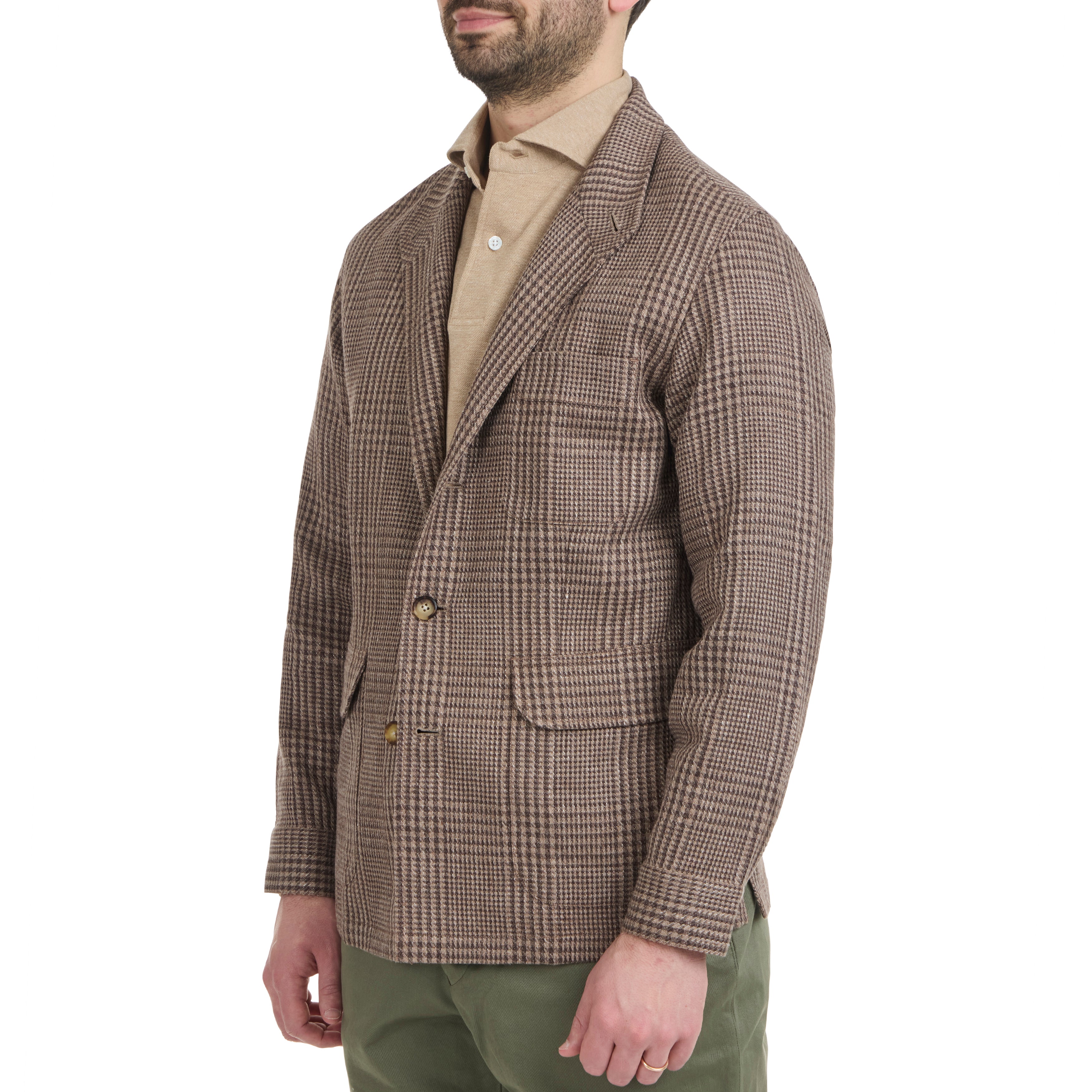 Linen/Cotton Summer Tweed Check City Hunter III Jacket - The Armoury