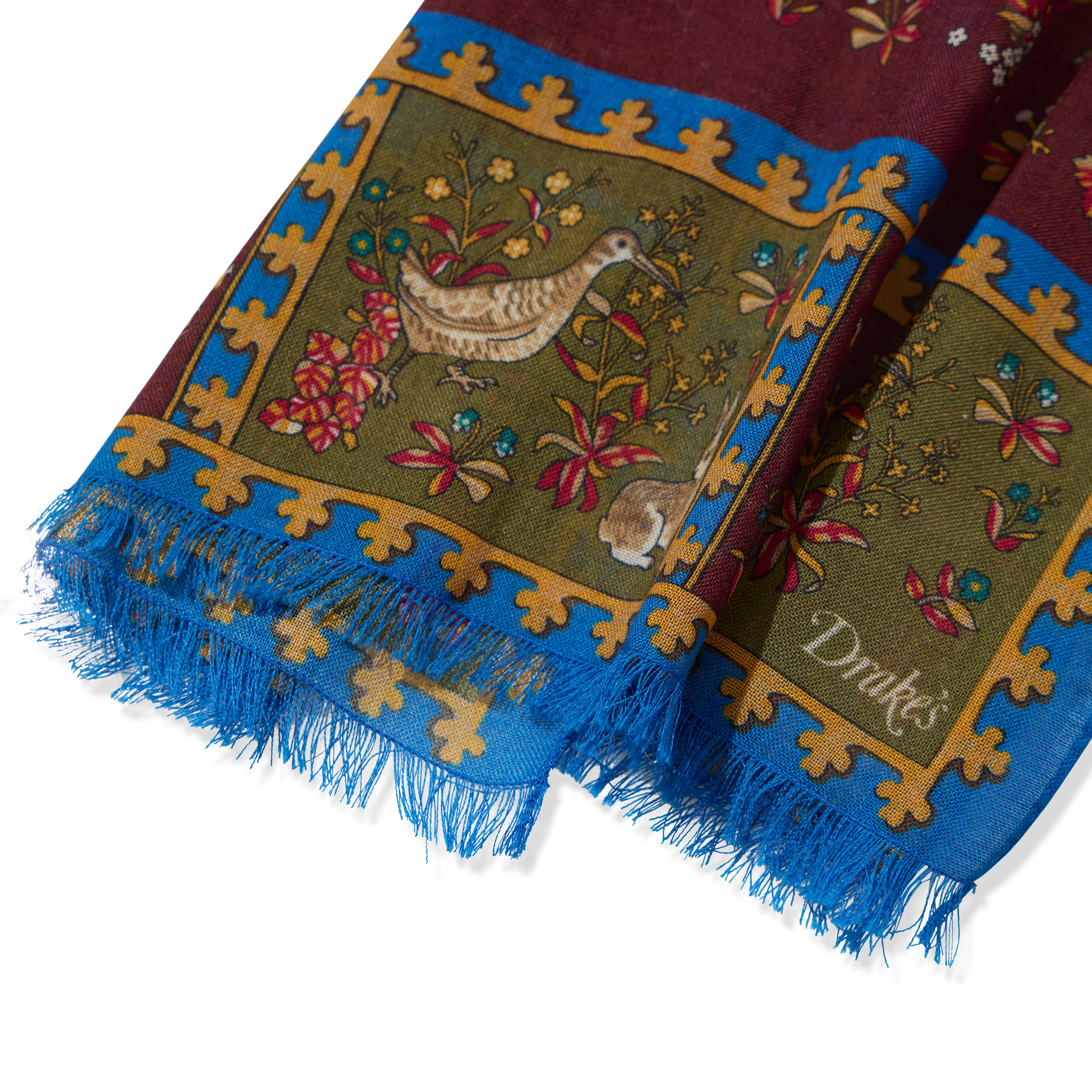 Wool/Silk Unicorn Print Scarf - The Armoury