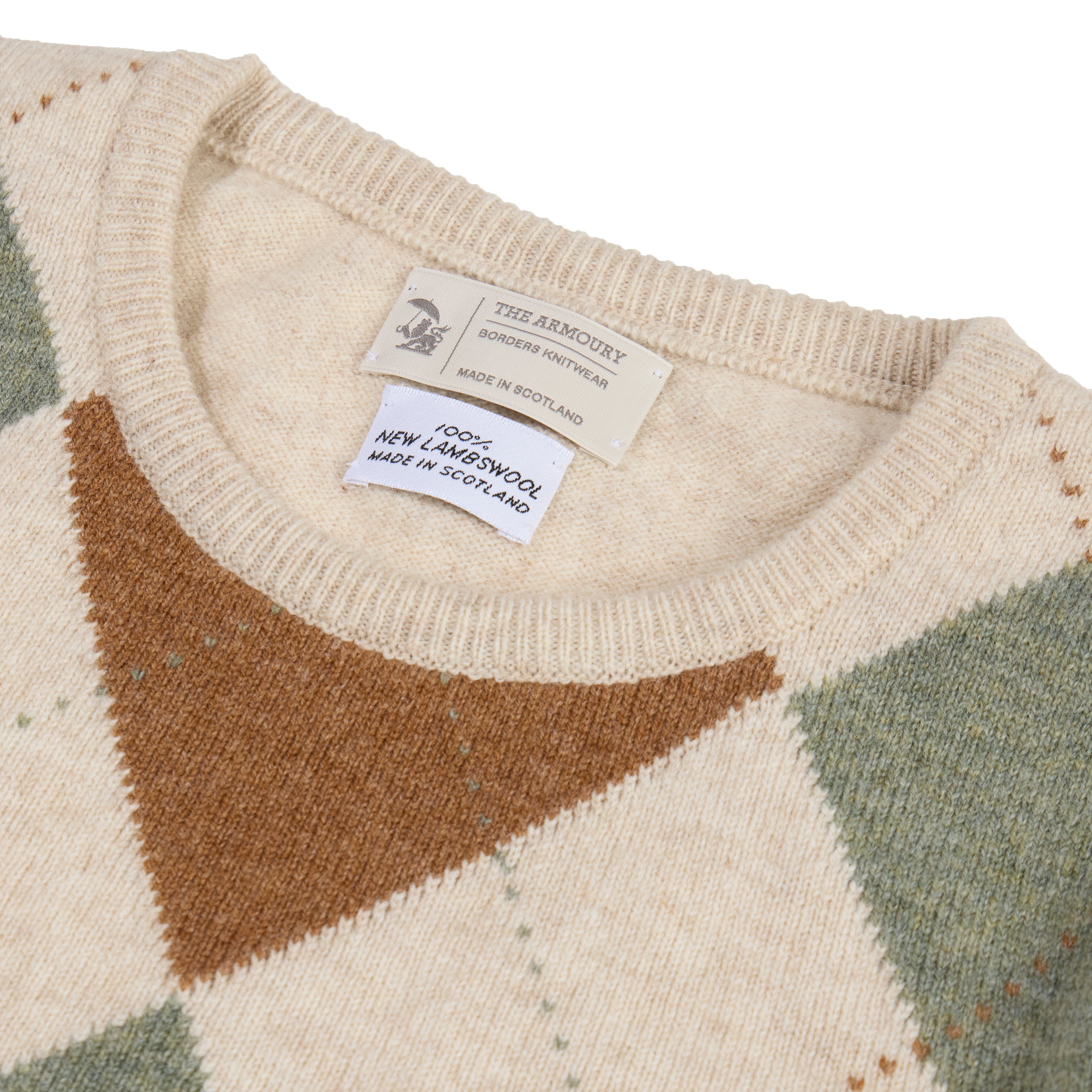 100% lambswool on sale argyle sweater