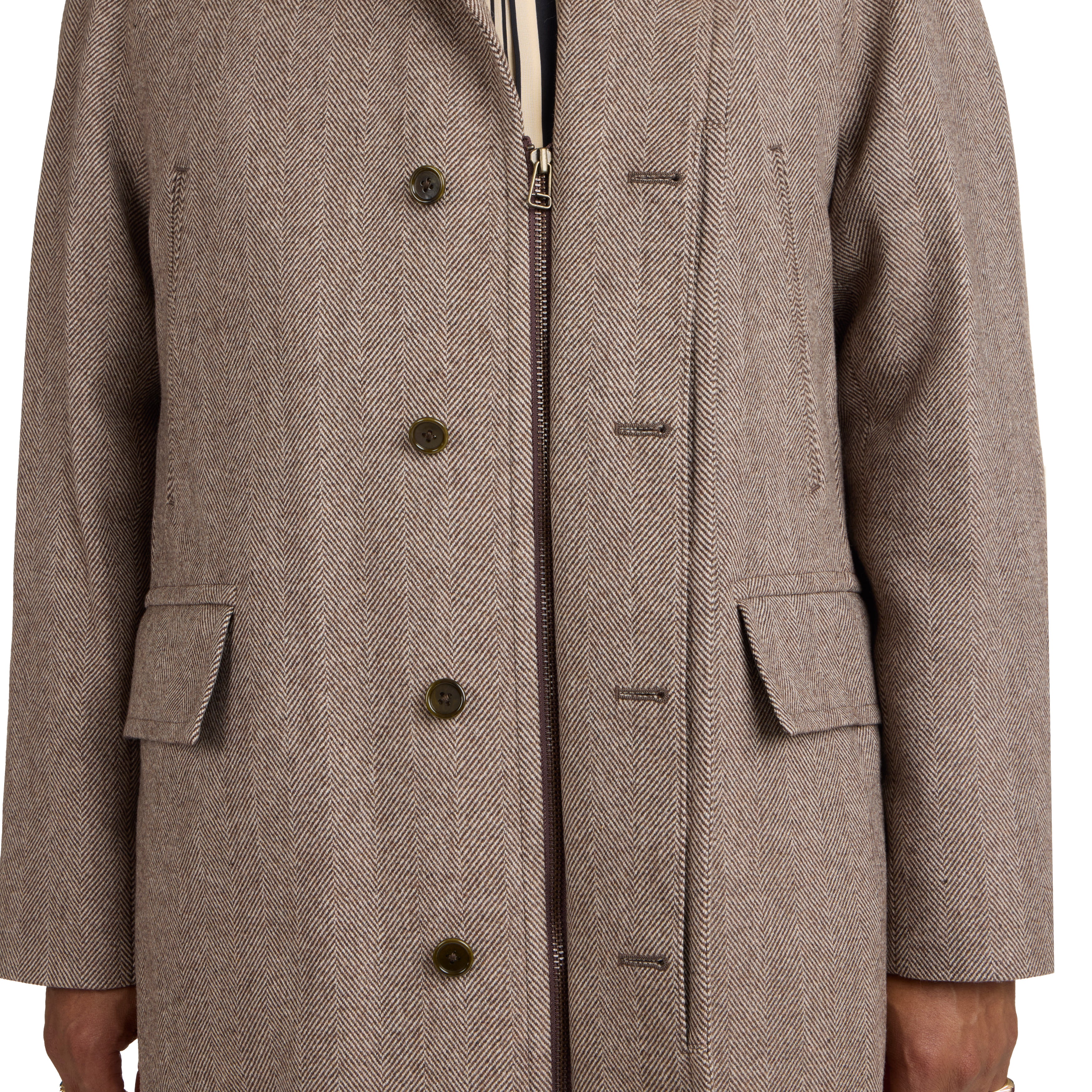 Wool Herringbone Hokkaido Coat - The Armoury