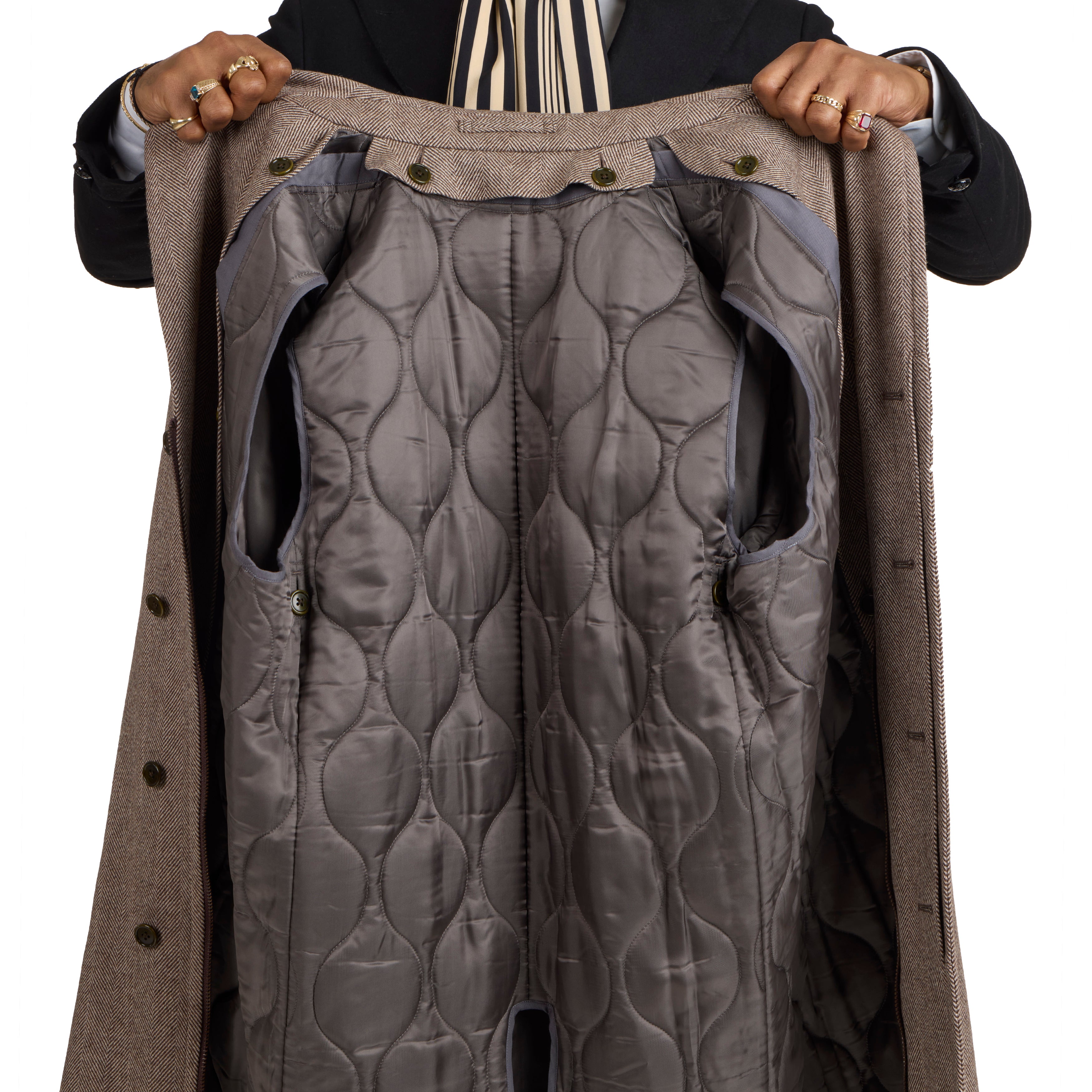 Wool Herringbone Hokkaido Coat - The Armoury