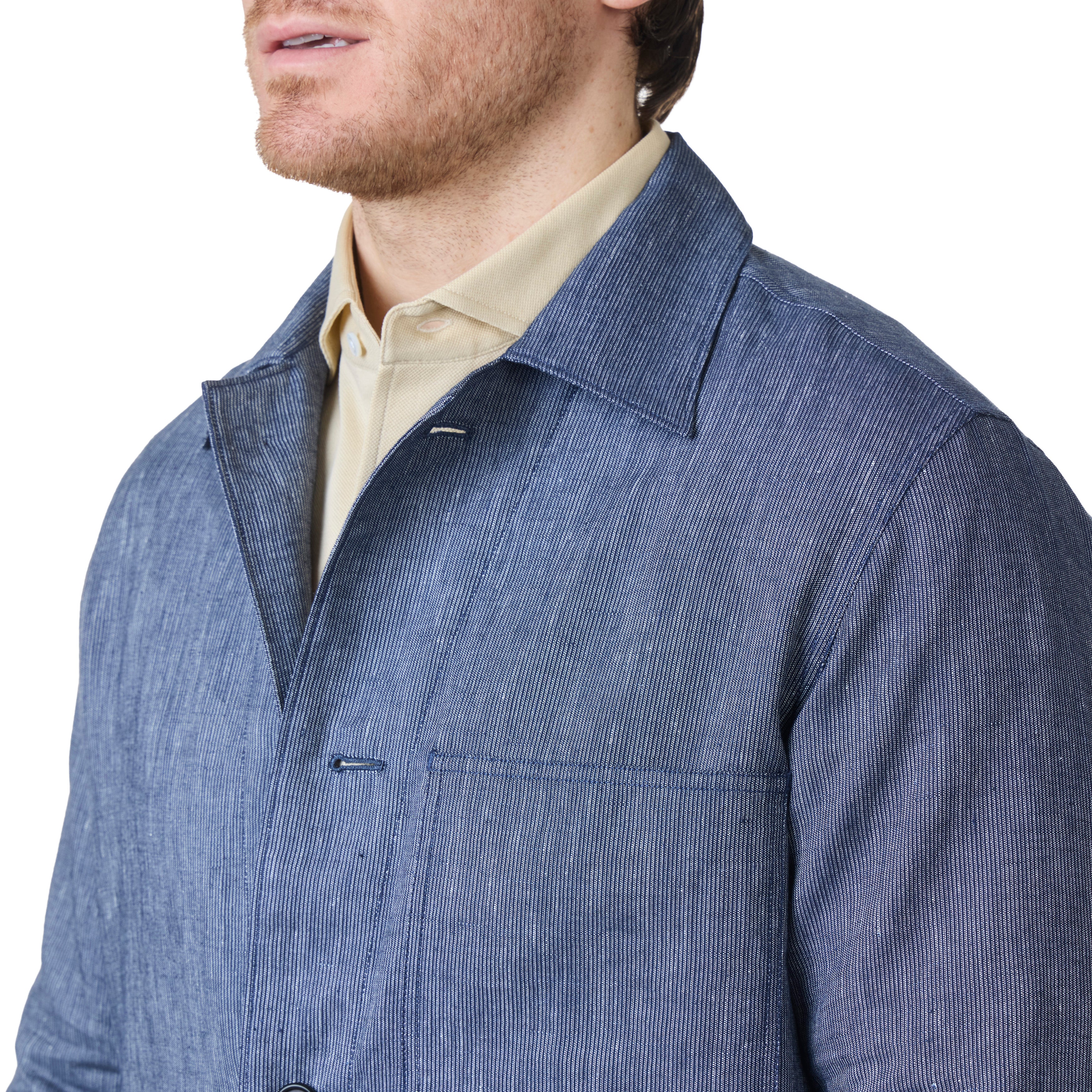 <極美品>今期26SS ATON COTTON LINEN JACKET COTTON LINEN KATSURAGI | WORK JACKET – ATON | エイトン