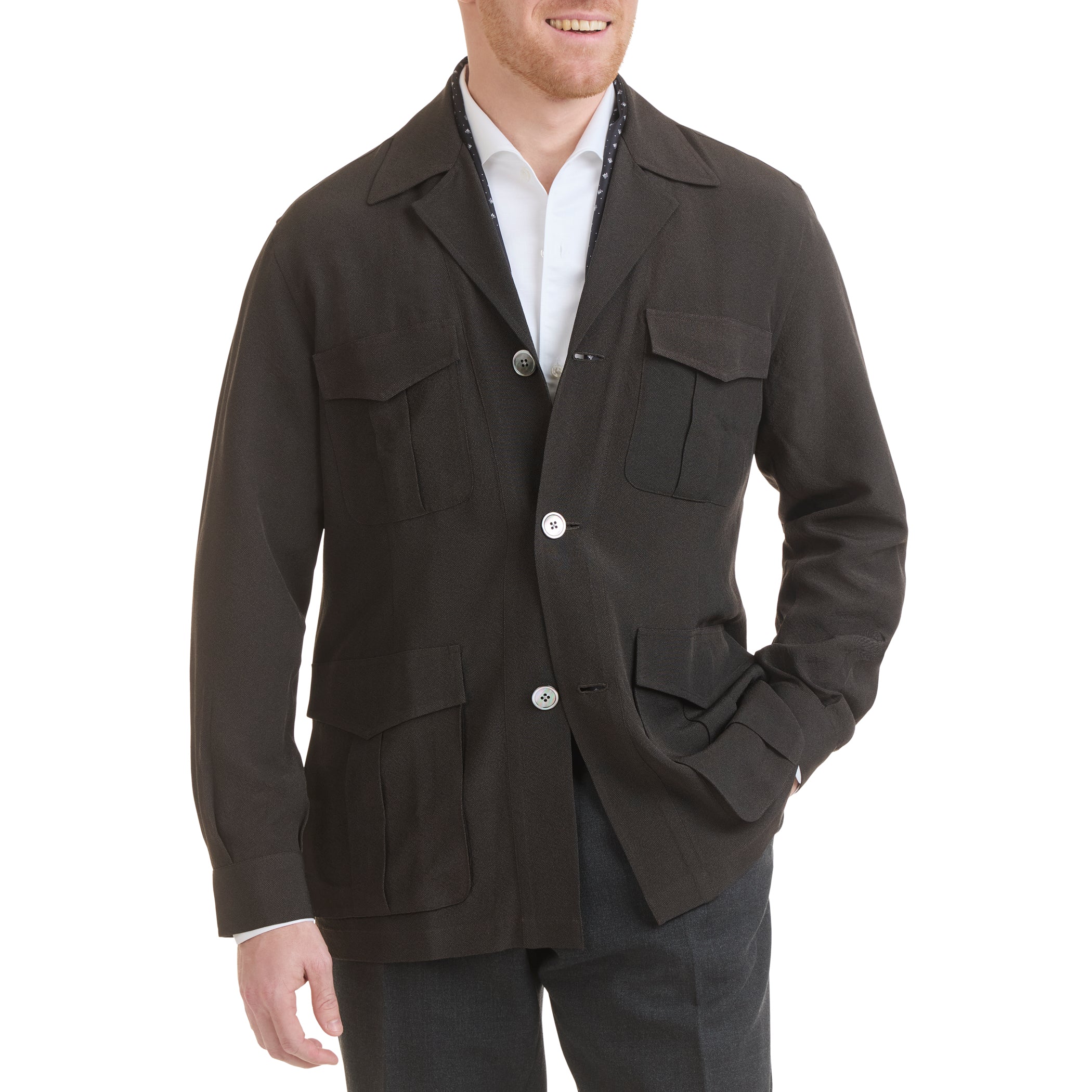 Marujo Kimono Silk Safari Jacket - The Armoury