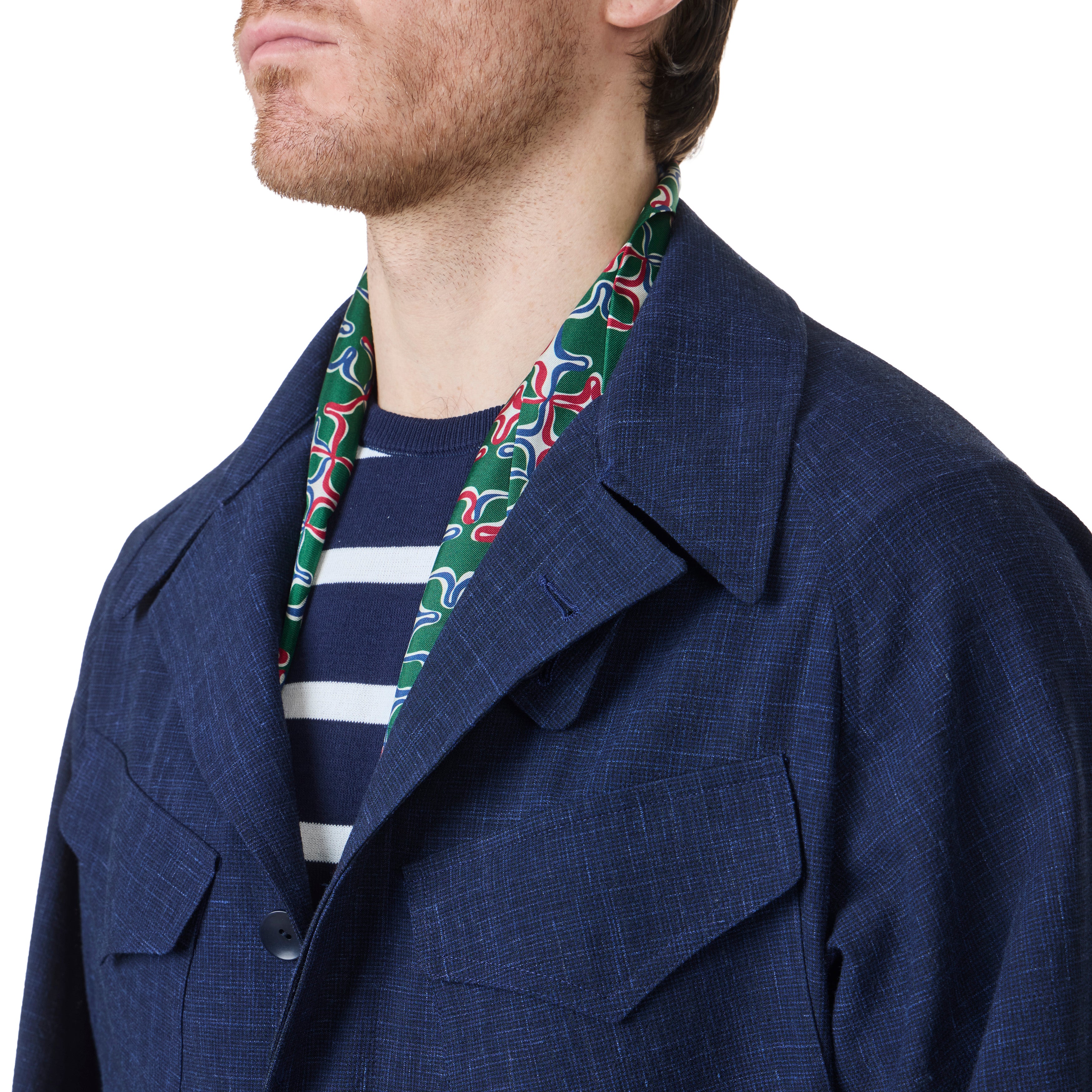 Robert Wool/Linen/Mohair Ripple Textured Field Jacket - The Armoury