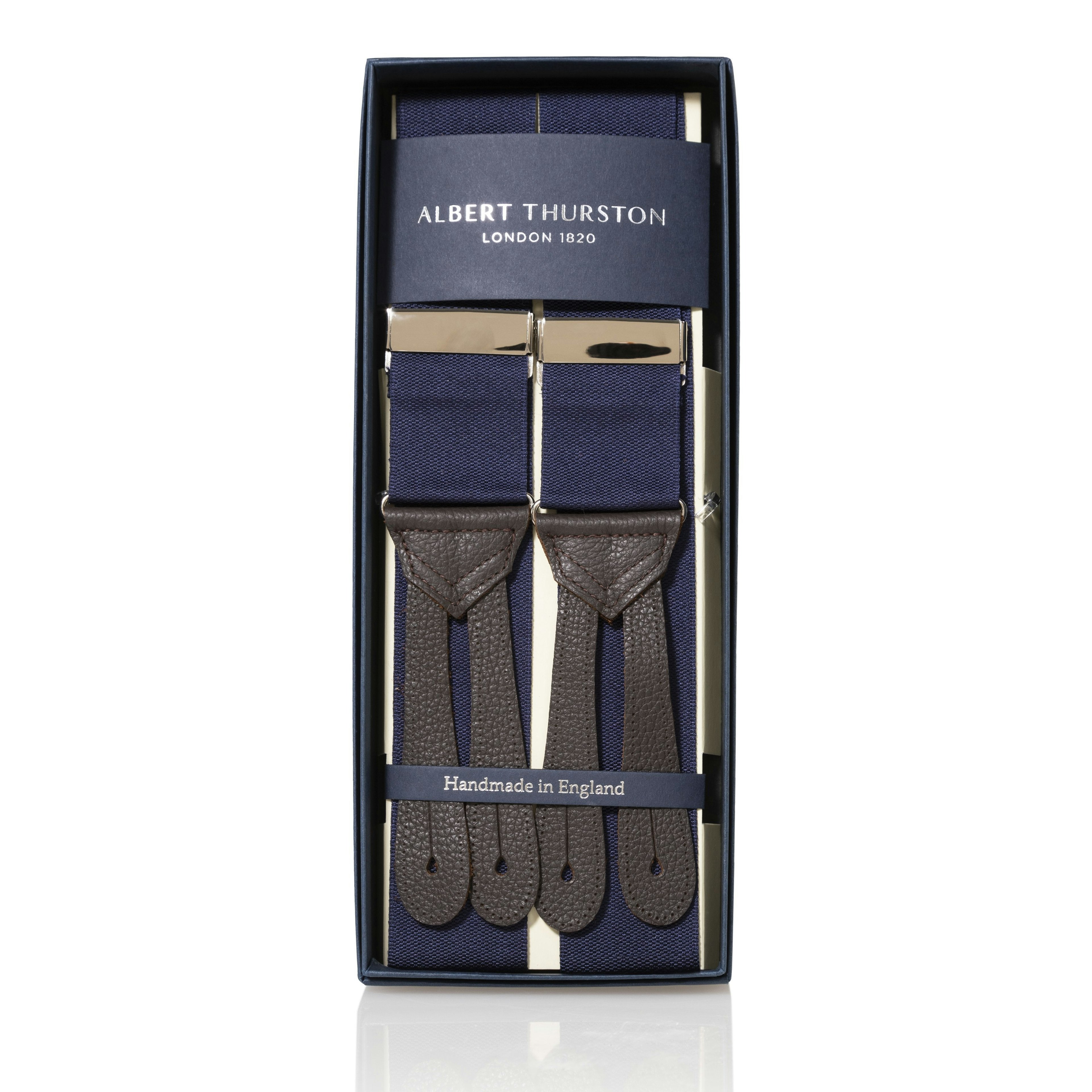 Dark Brown Leather Wide Braces - The Armoury