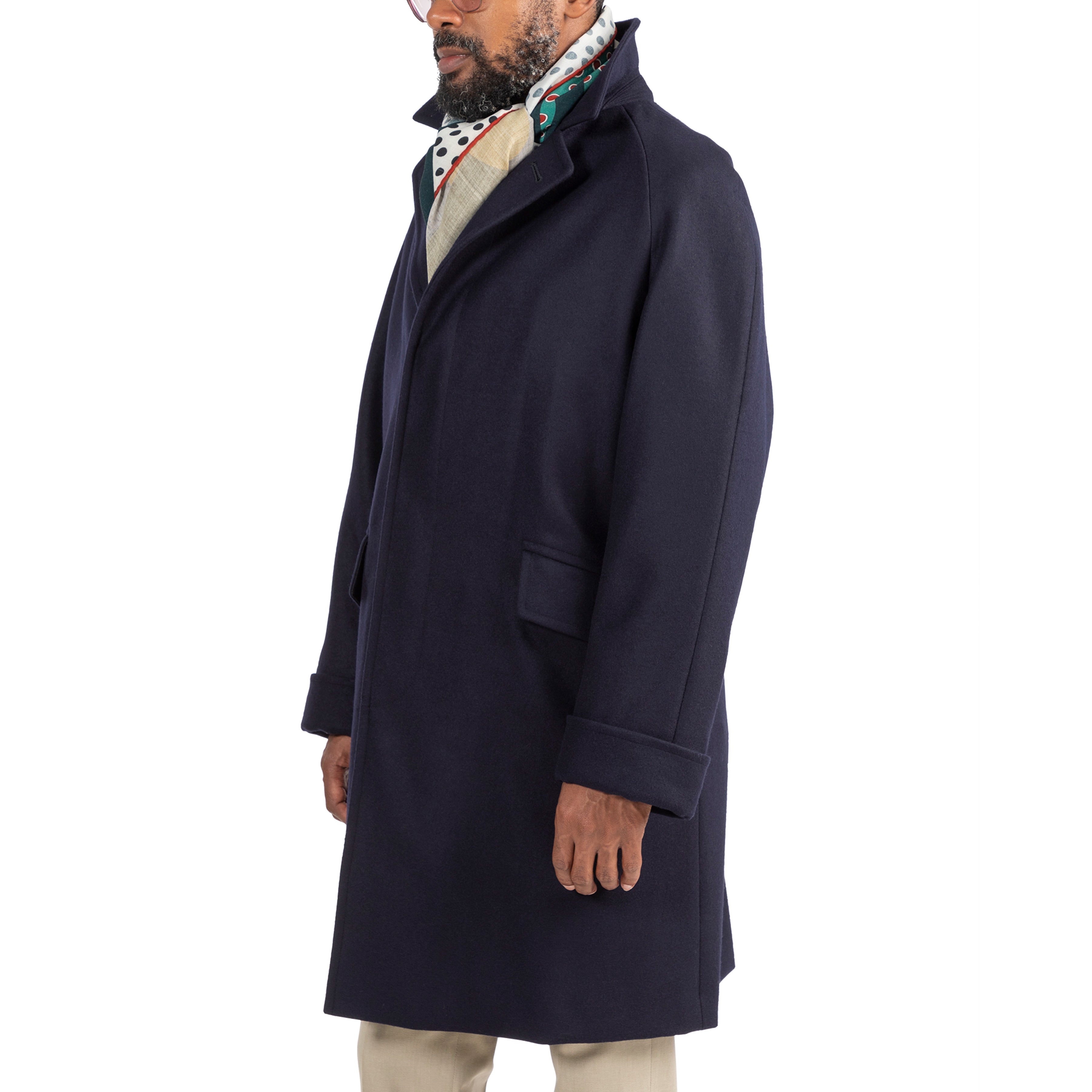 Corb Wool/Cashmere Melton Jersey Coat - The Armoury