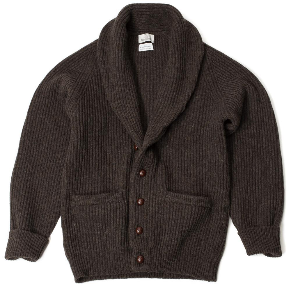 4-ply Lambswool Shawl-collar Cardigan - The Armoury