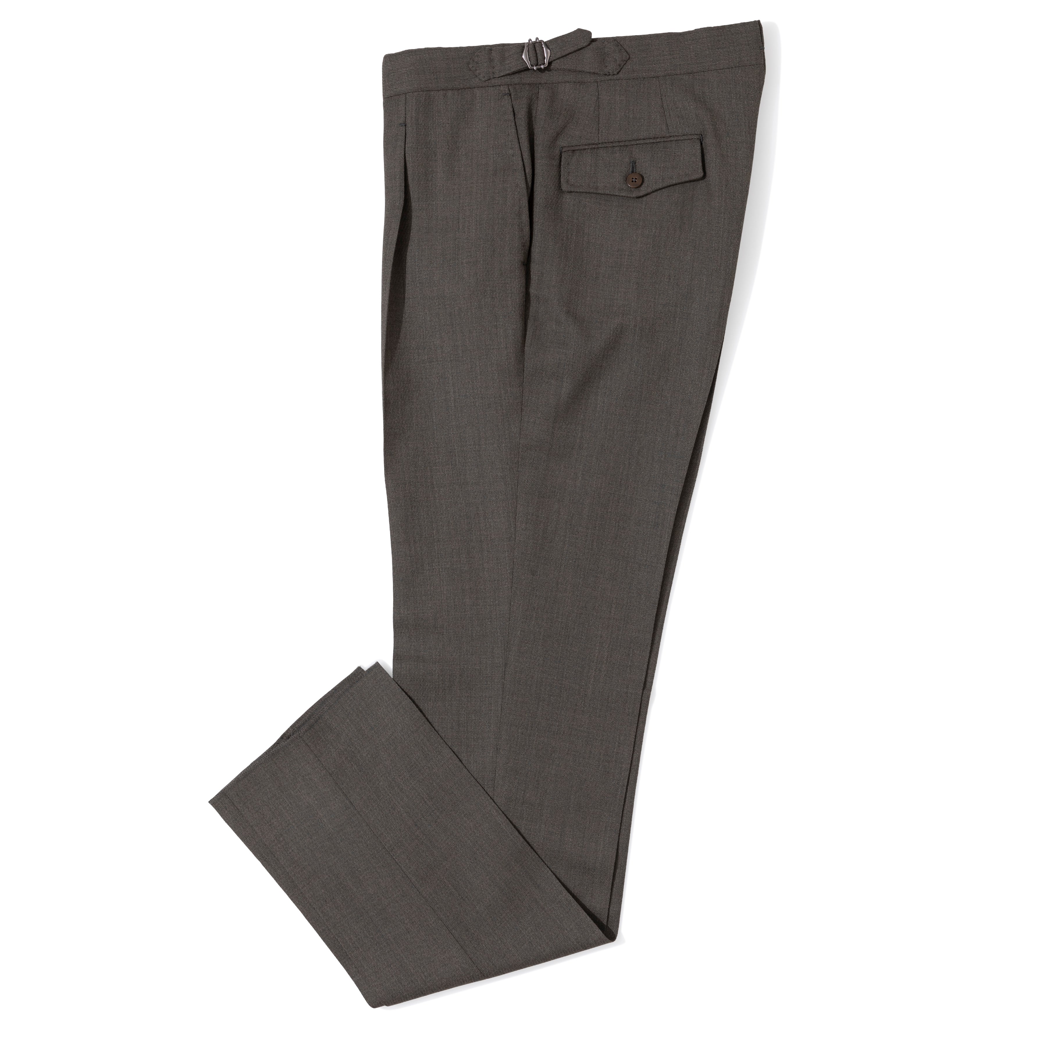 Grey Wool trousers with side adjusters – Sartorio Napoli