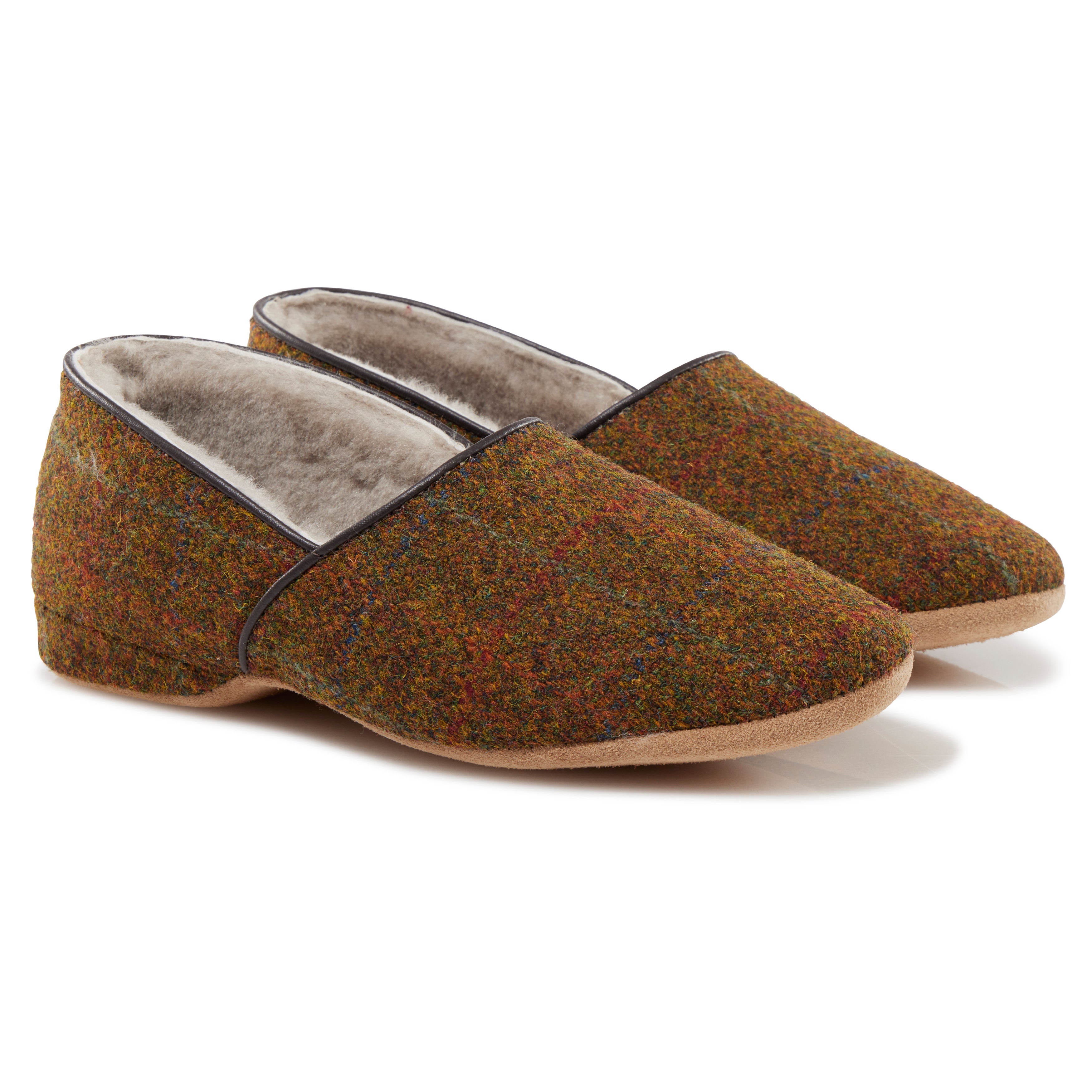 Tweed best sale sheepskin slippers