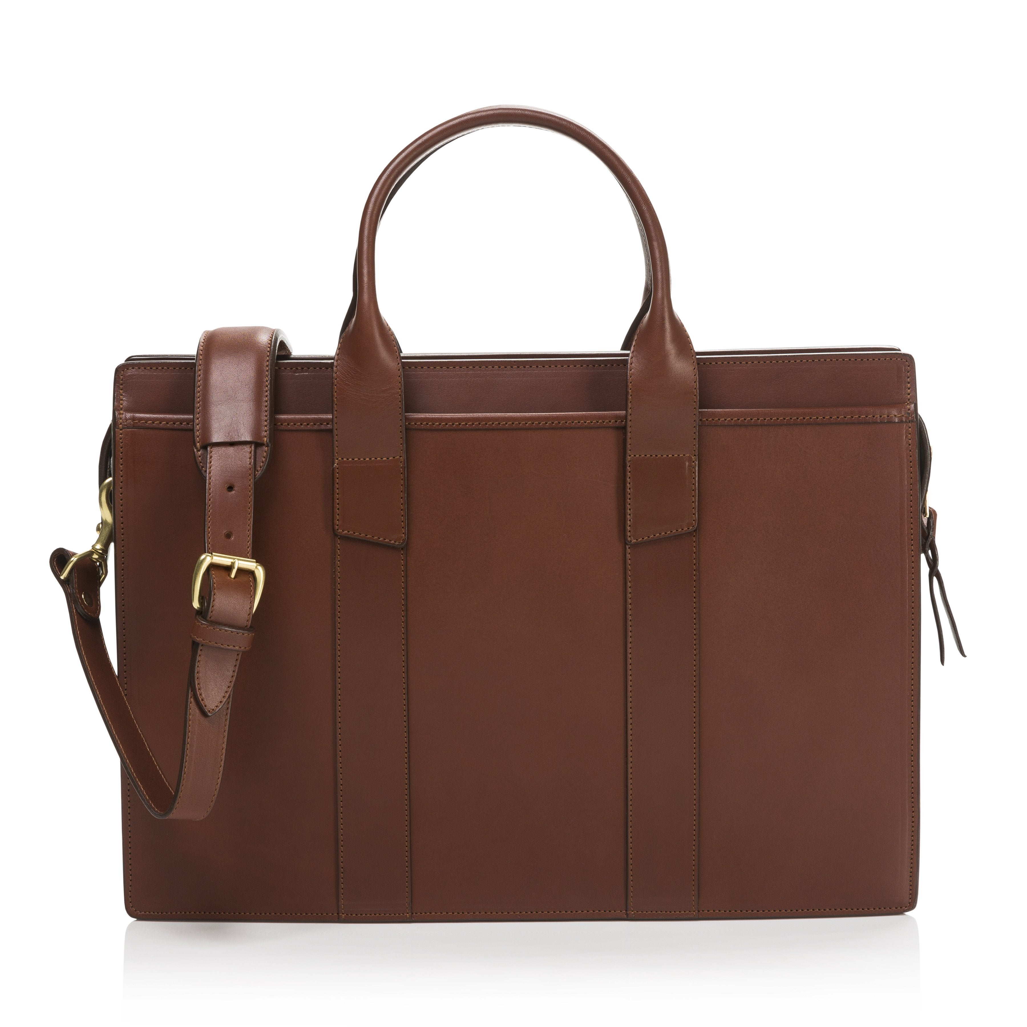 Belting discount leather briefcase