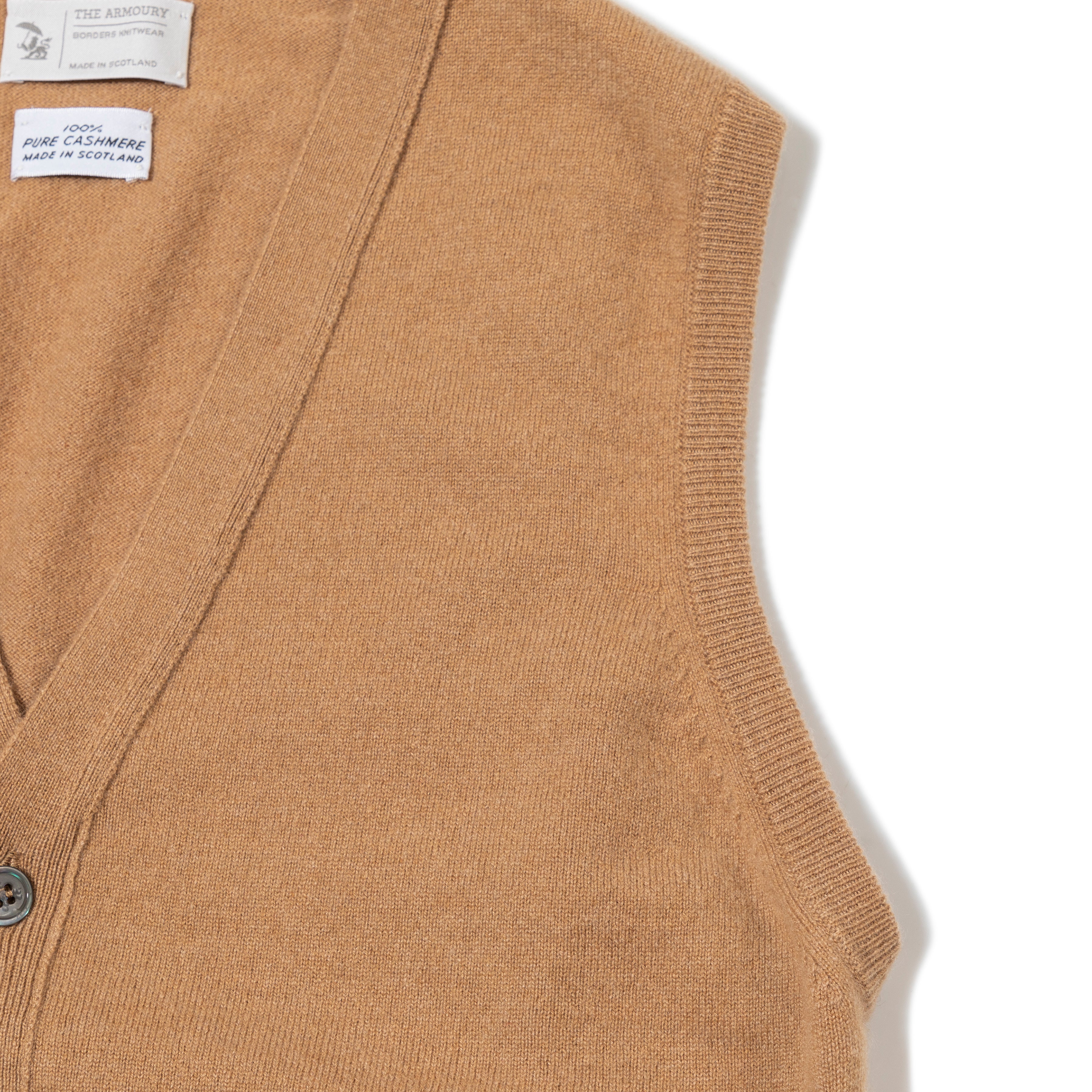 Cashmere Sleeveless Cardigan - The Armoury