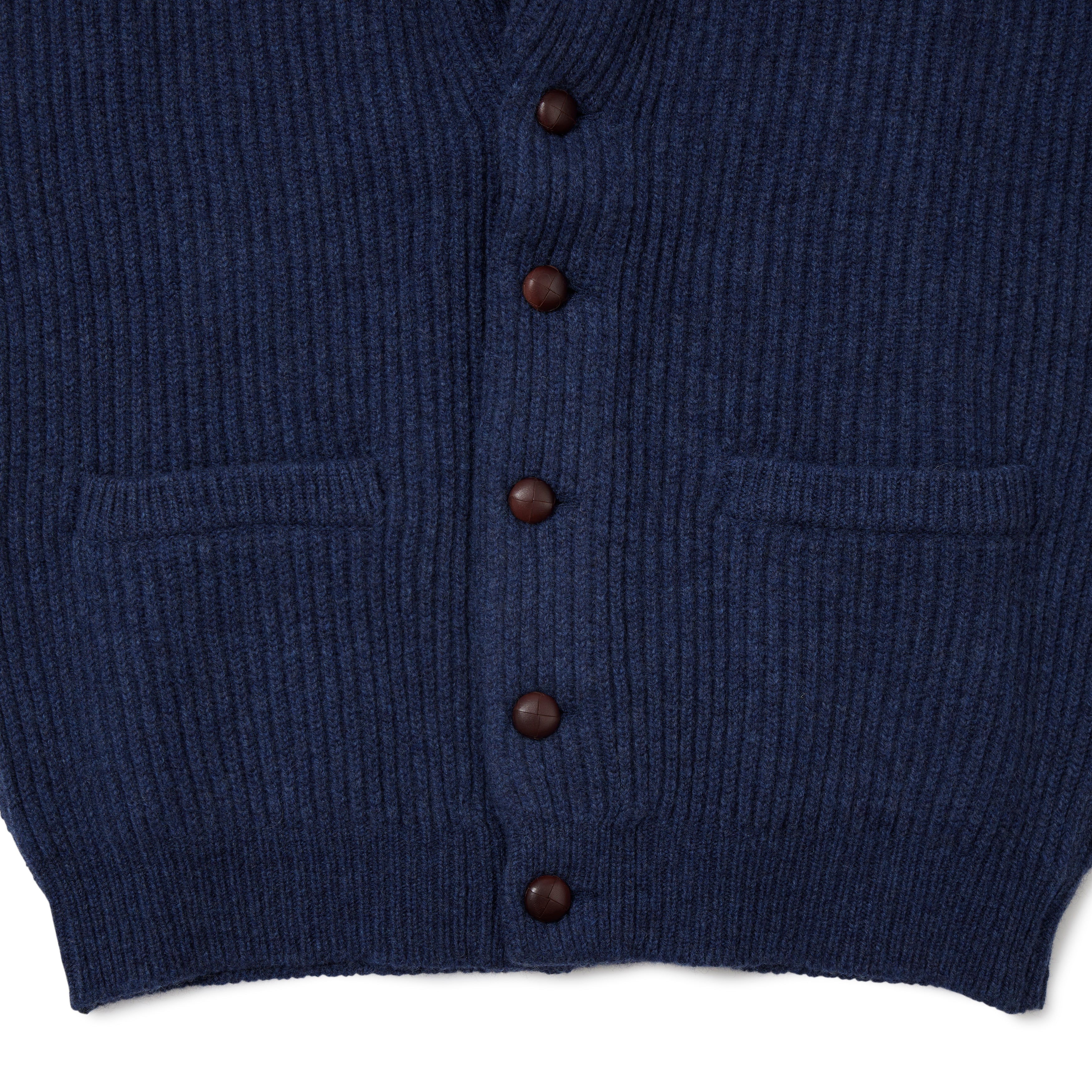 4-ply Lambswool Shawl-collar Cardigan - The Armoury