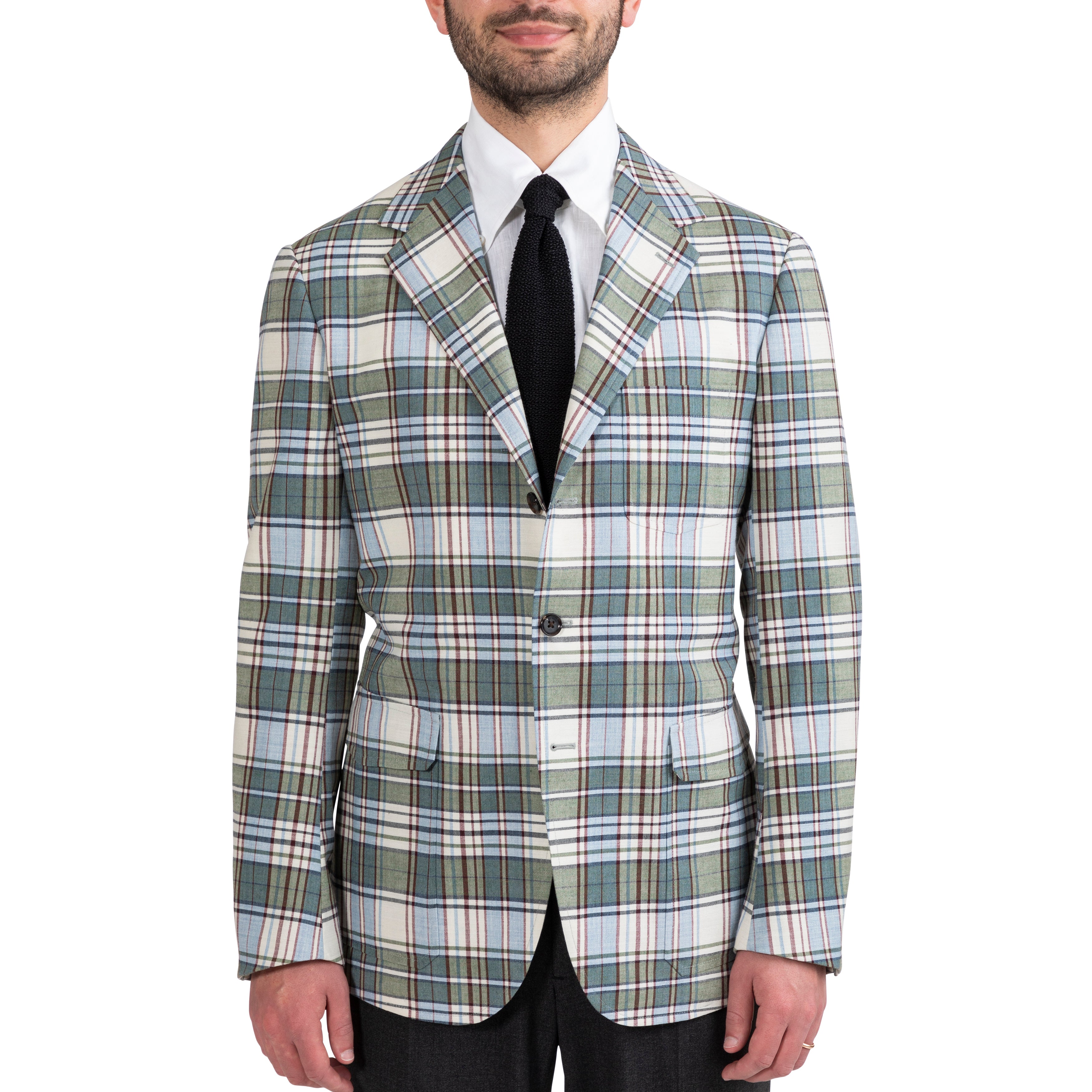 Wool Madras Check Model 11 Sport Coat