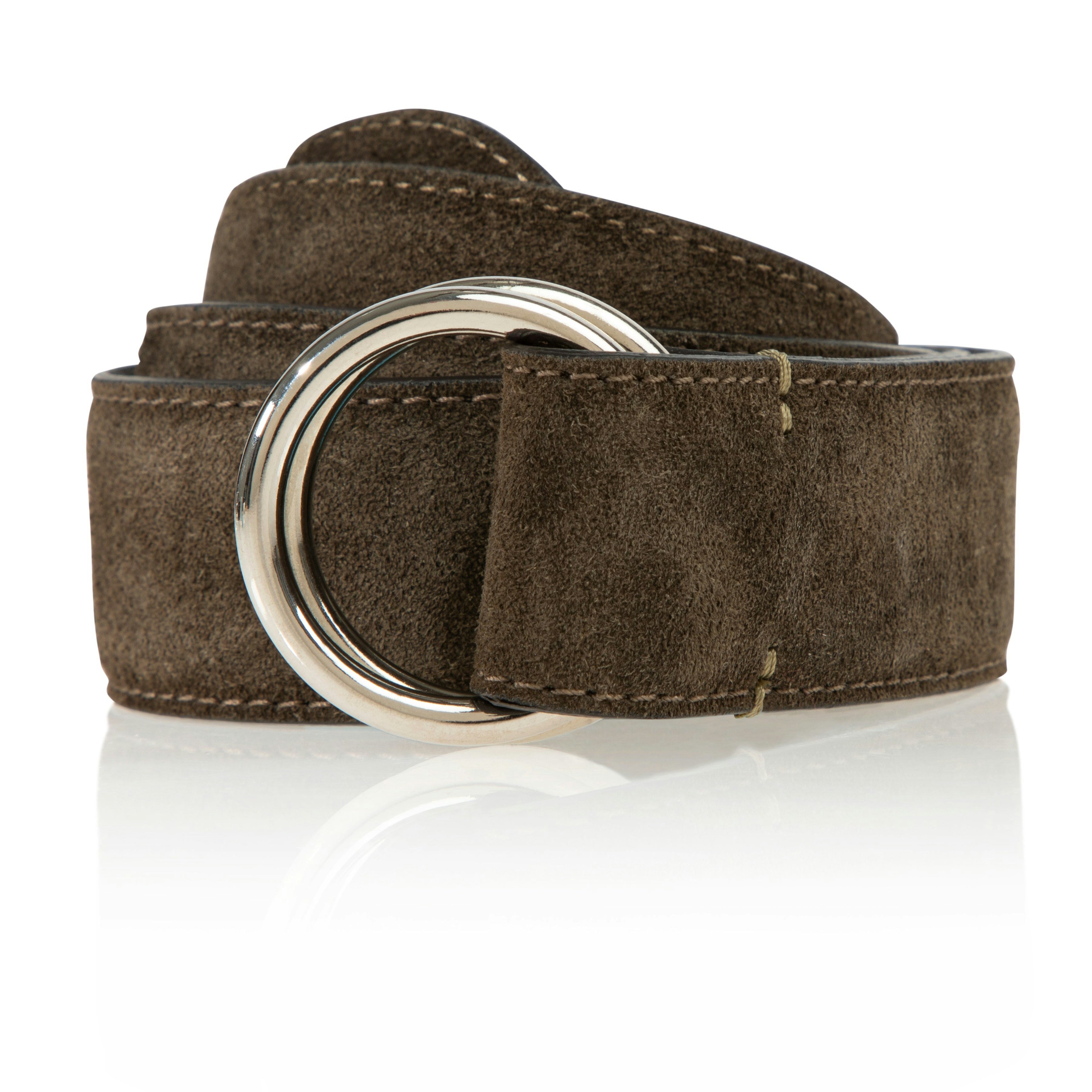 Suede Stitched O Ring Belt The Armoury Suede Stitched O Ring Belt The Armoury