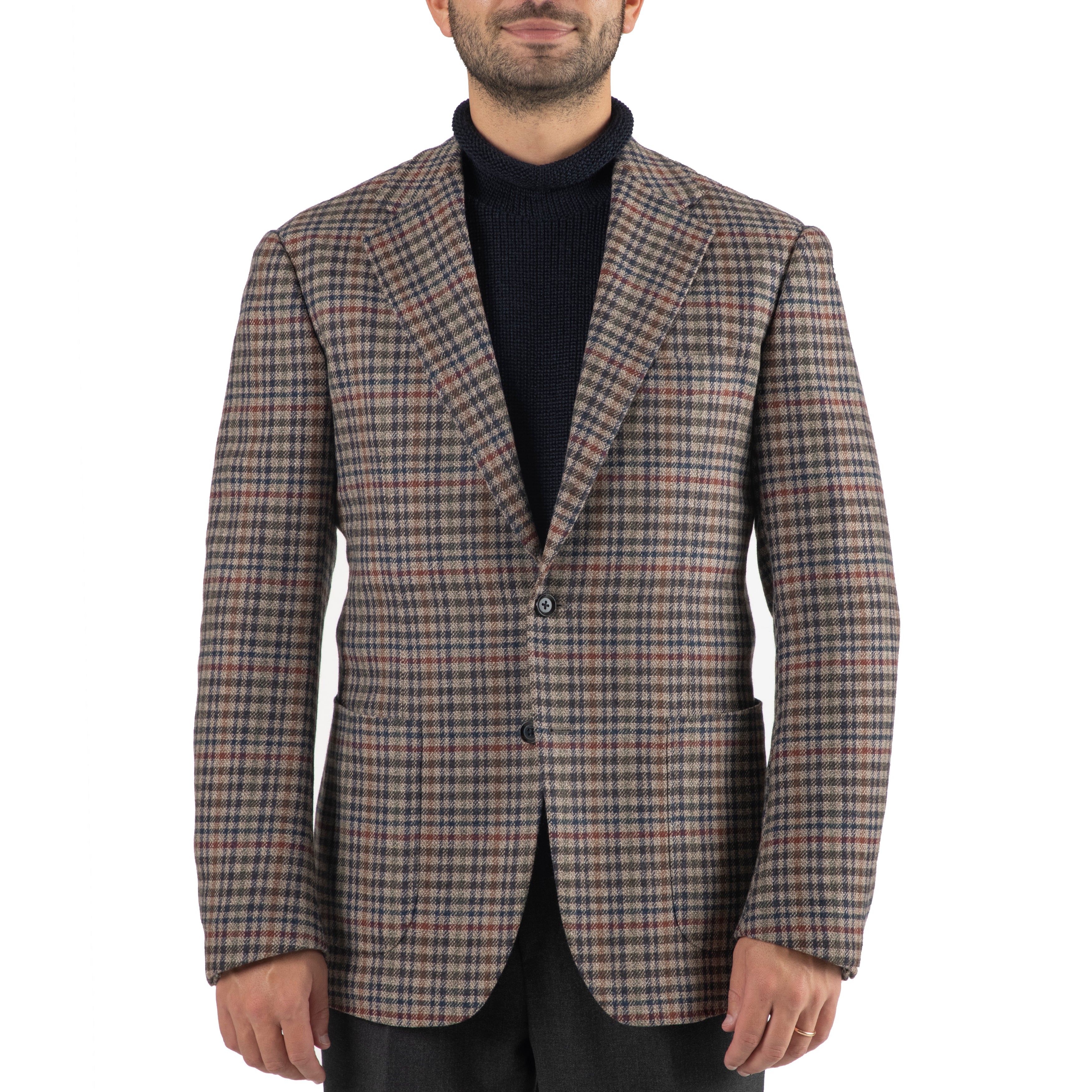 Wool/Cashmere Check Model 3 Sport Coat - The Armoury