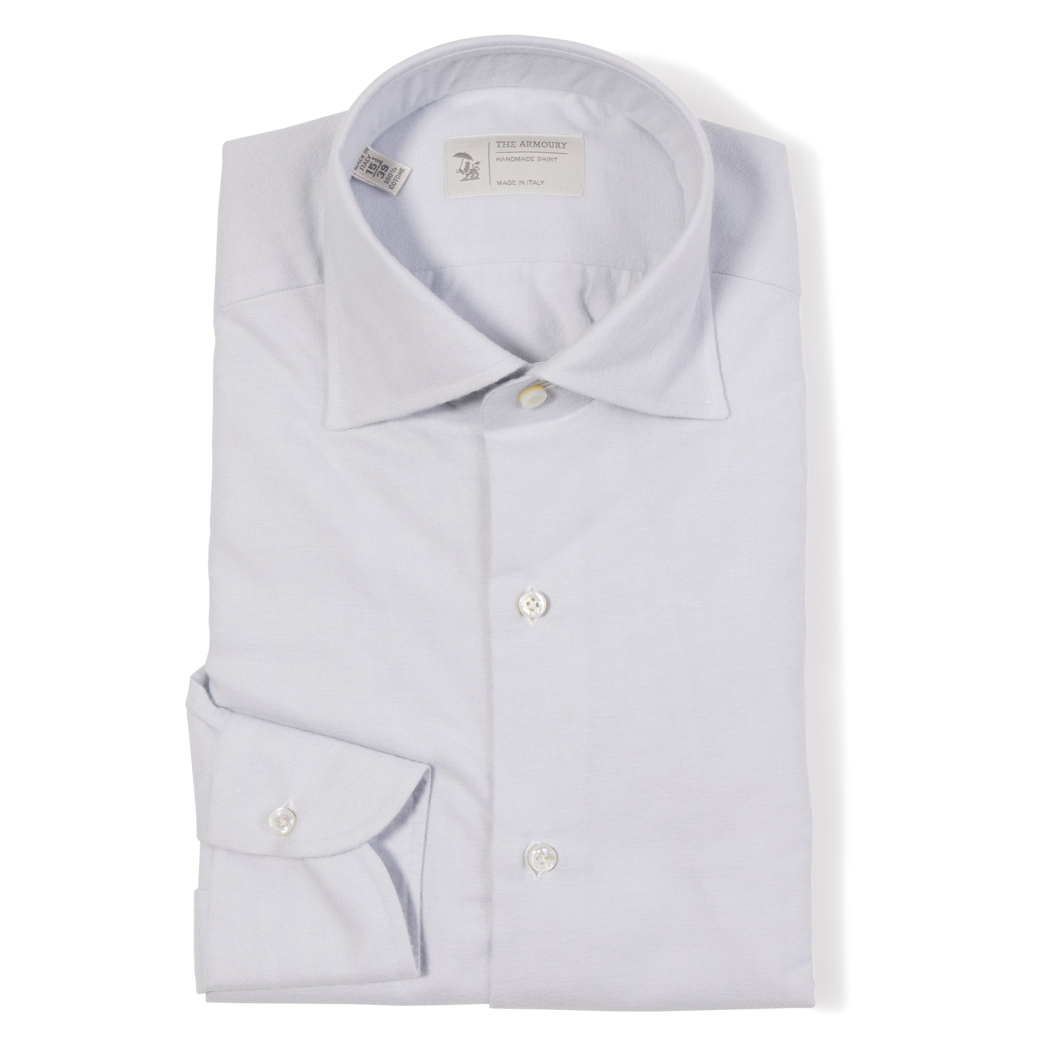 Brushed Cotton Oxford Spread Collar Shirt