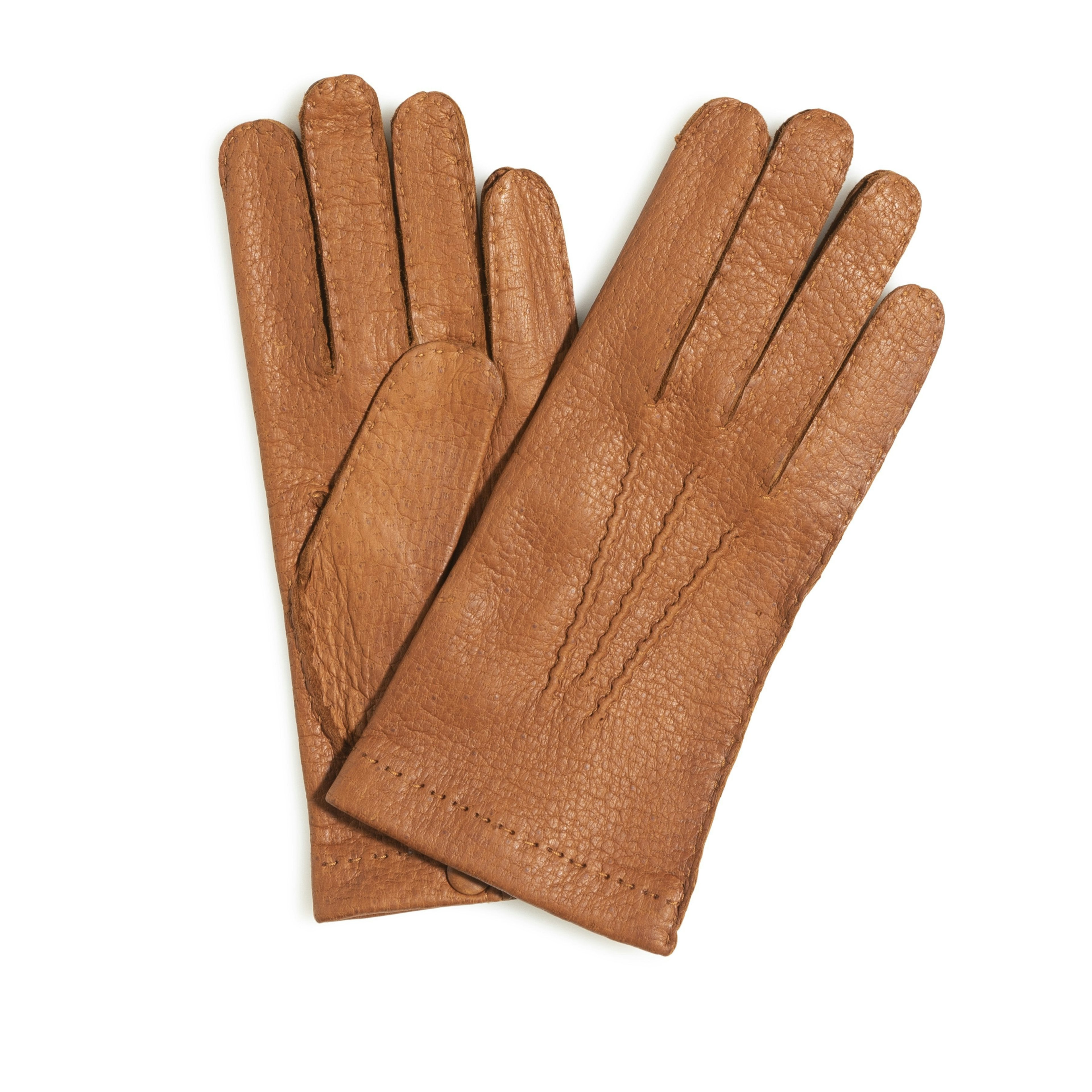 Peccary Handsewn Unlined Palm Button Gloves - The