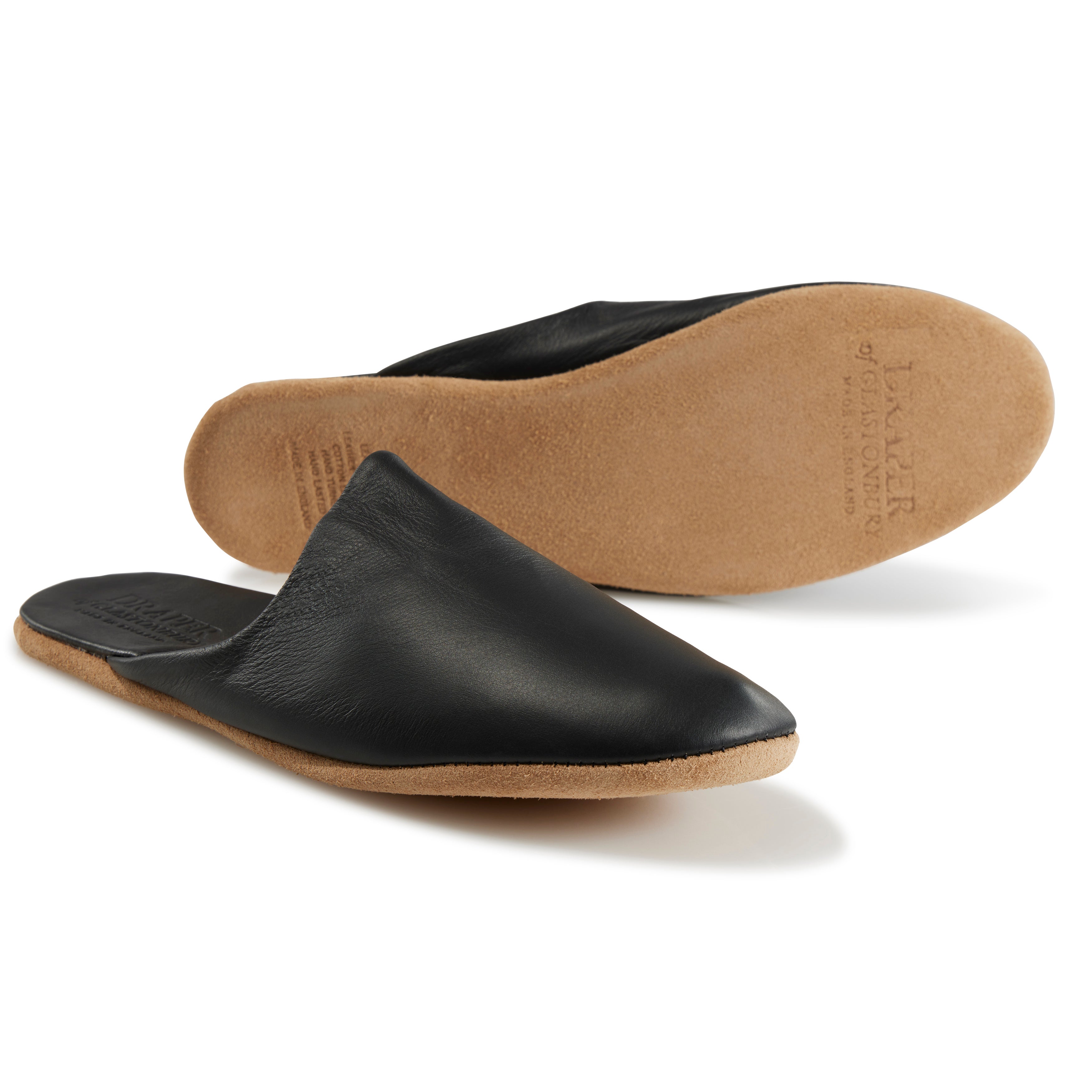 Womens leather clearance mule slippers