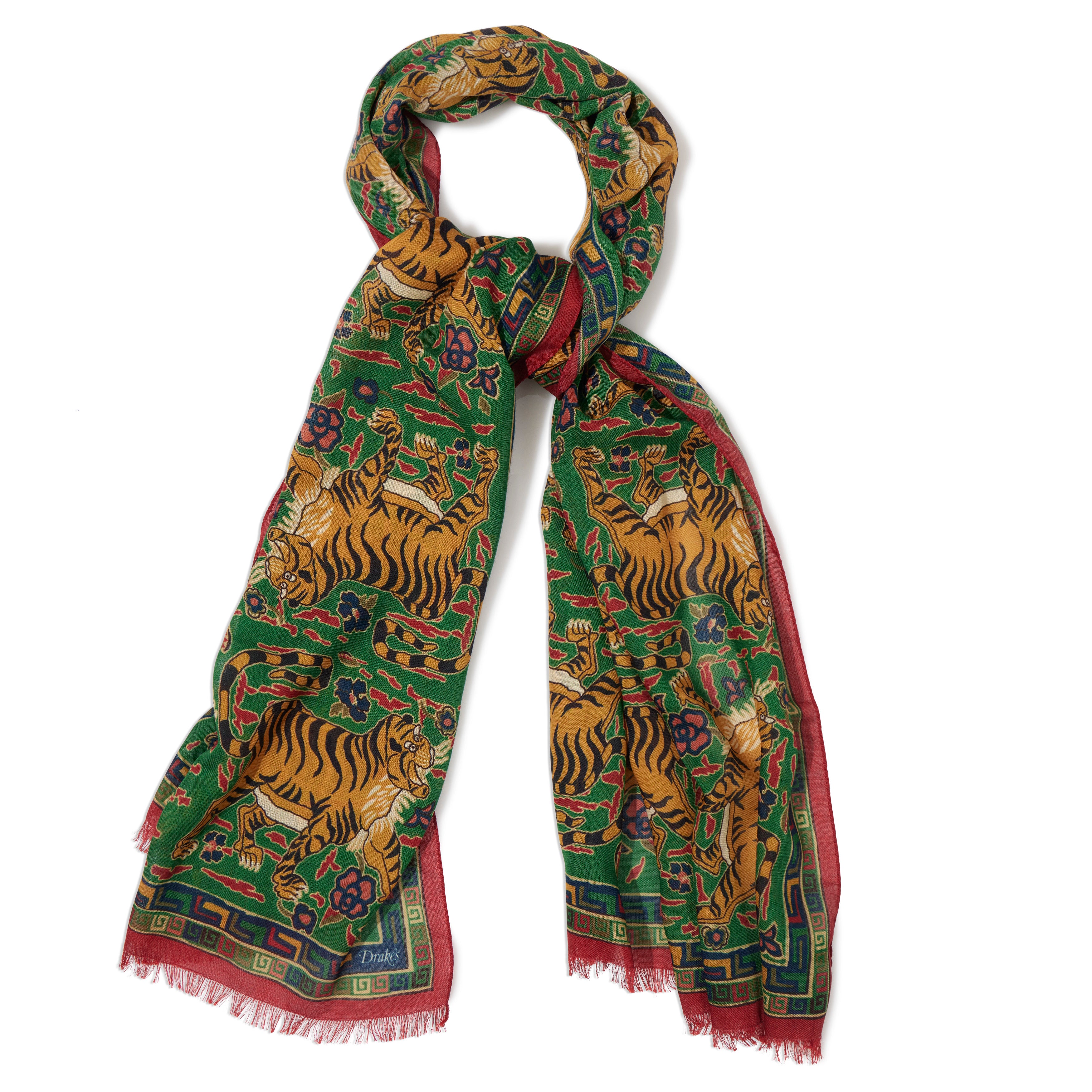 Wool/Silk Tiger Print Scarf - The Armoury