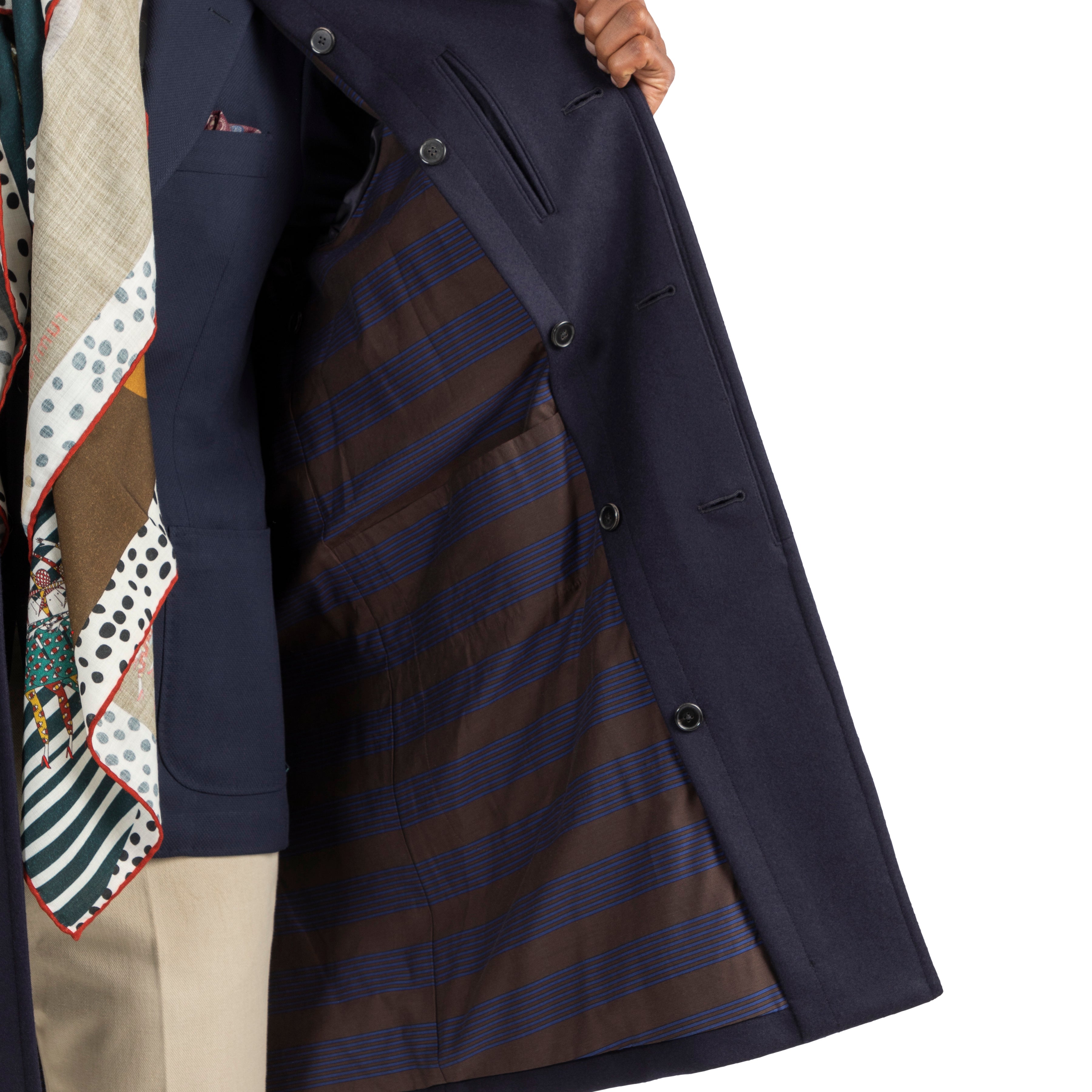 Corb Wool/Cashmere Melton Jersey Coat - The Armoury