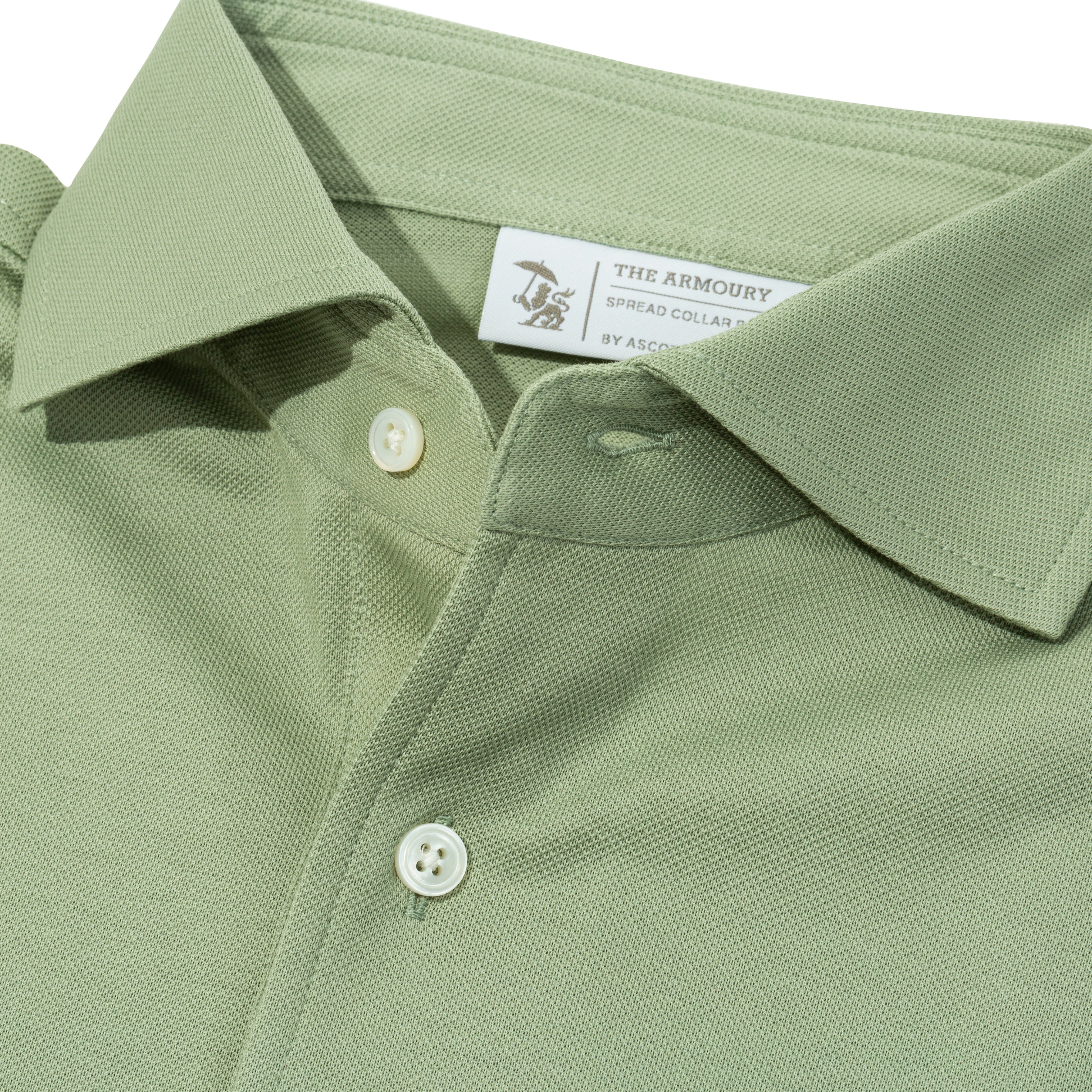 Long Sleeve Spread Collar Polo - The Armoury