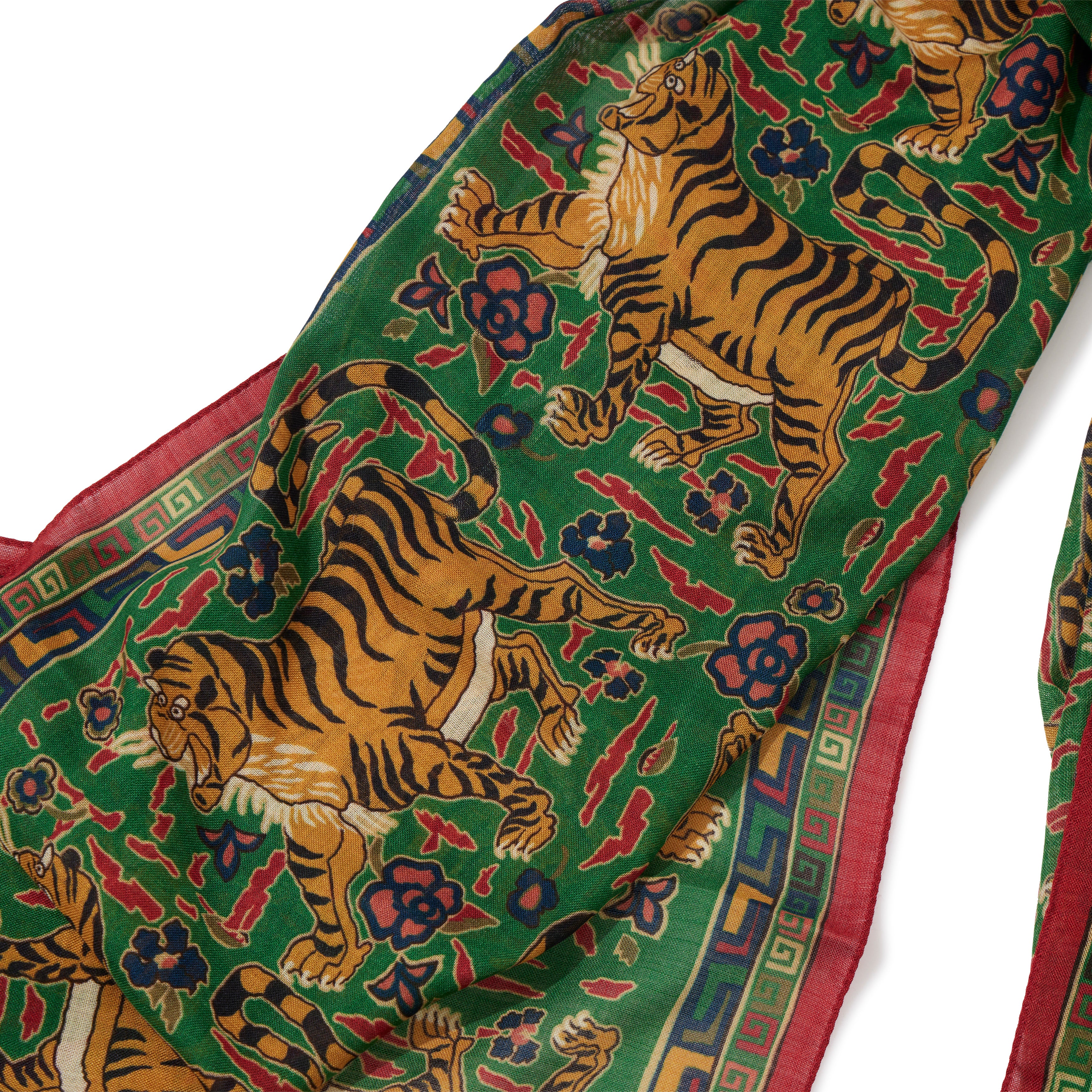 Wool/Silk Tiger Print Scarf - The Armoury