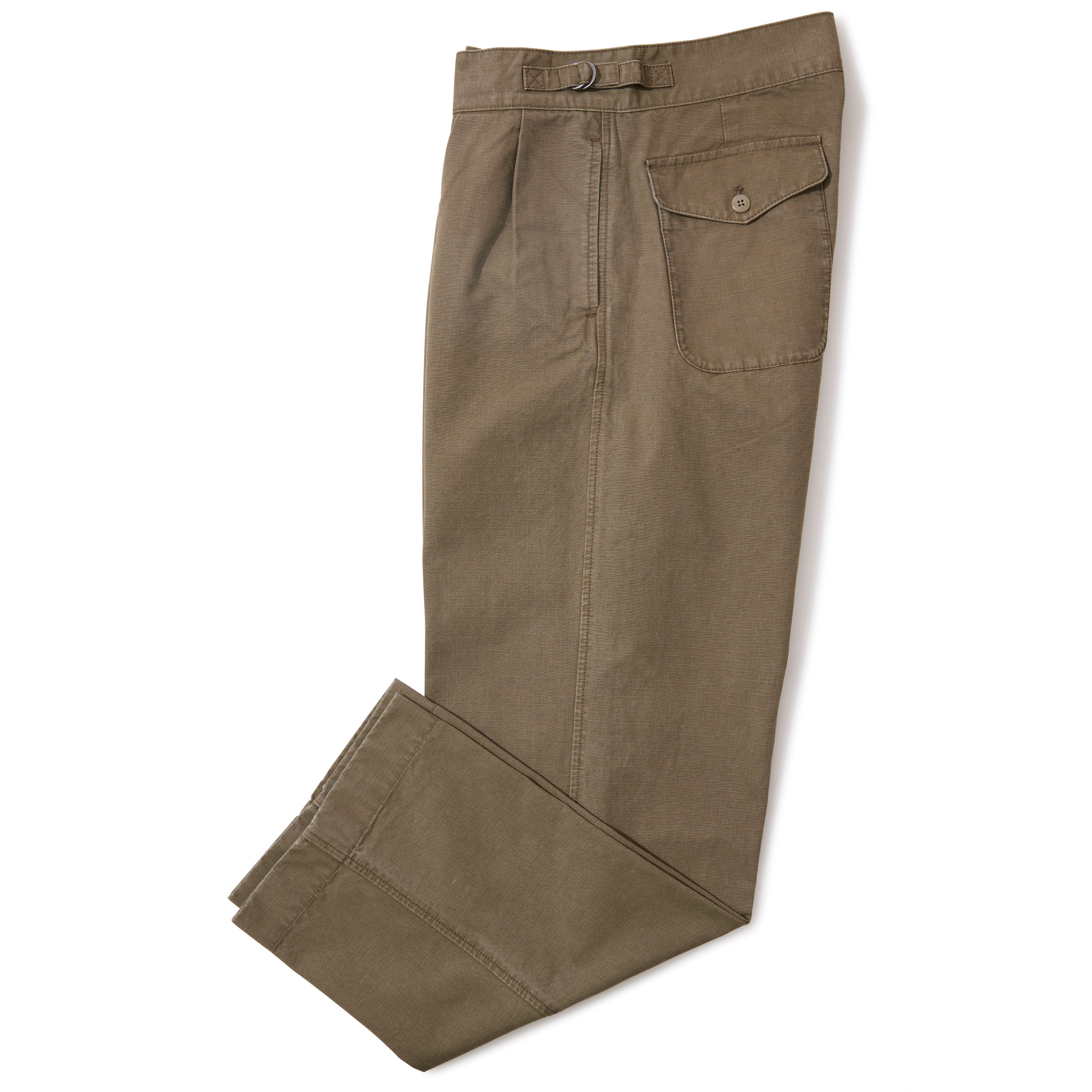 【BAON】Tairo Rivet Banding Bermuda Cotton Pants Rebel cotton gabardine trousers for men, beige | PT Torino