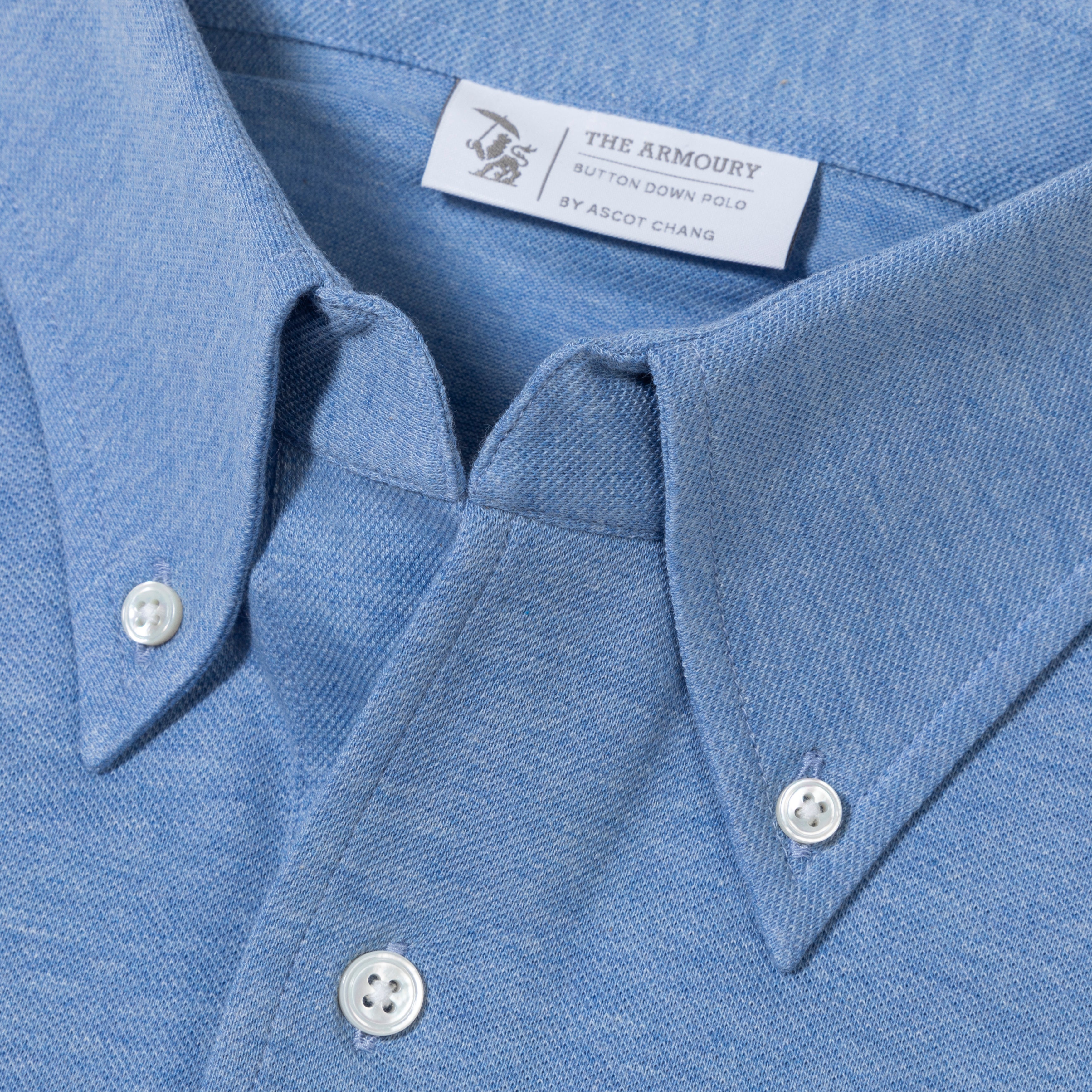 Button down collar outlet polo shirts