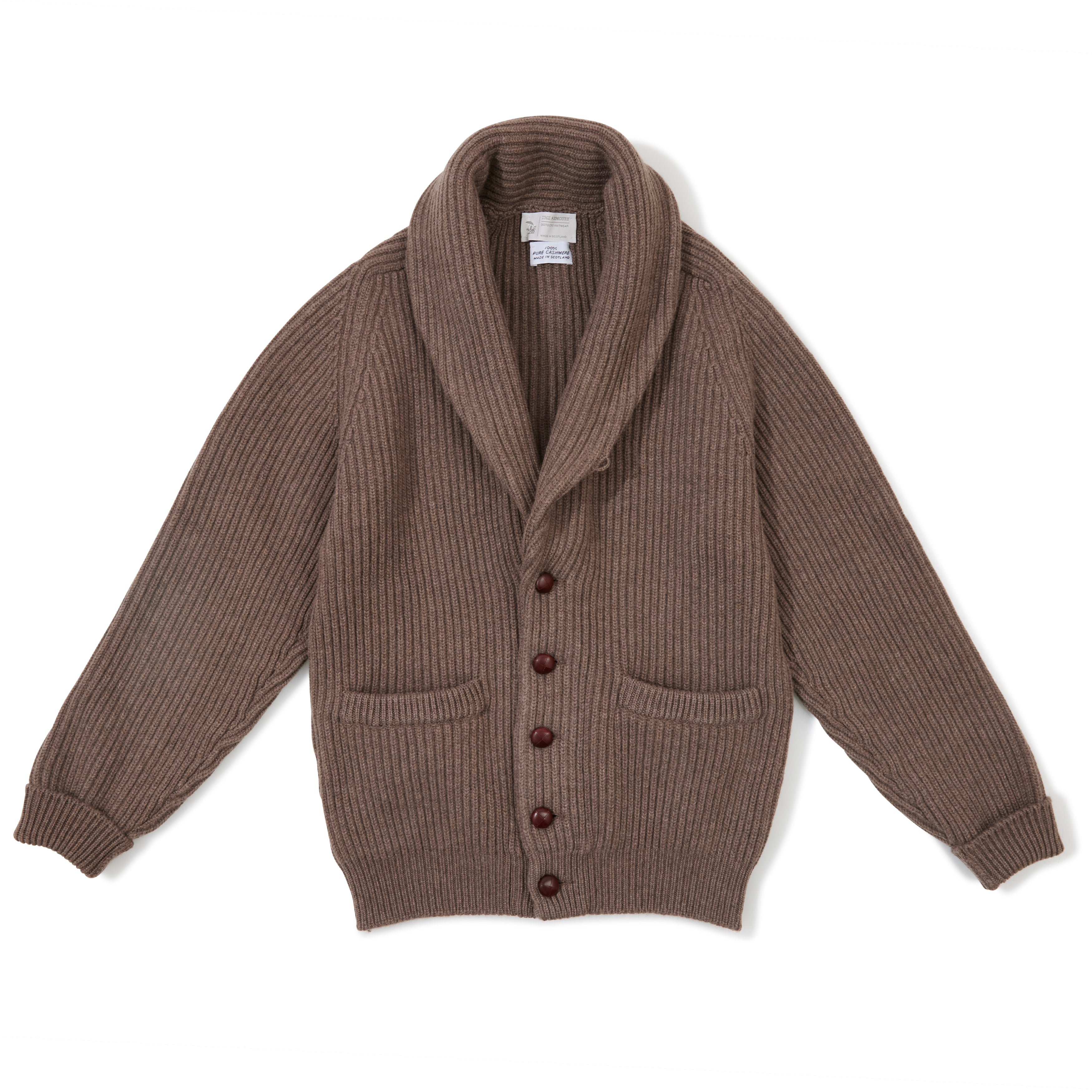 4-ply Cashmere Shawl-collar Cardigan - The Armoury